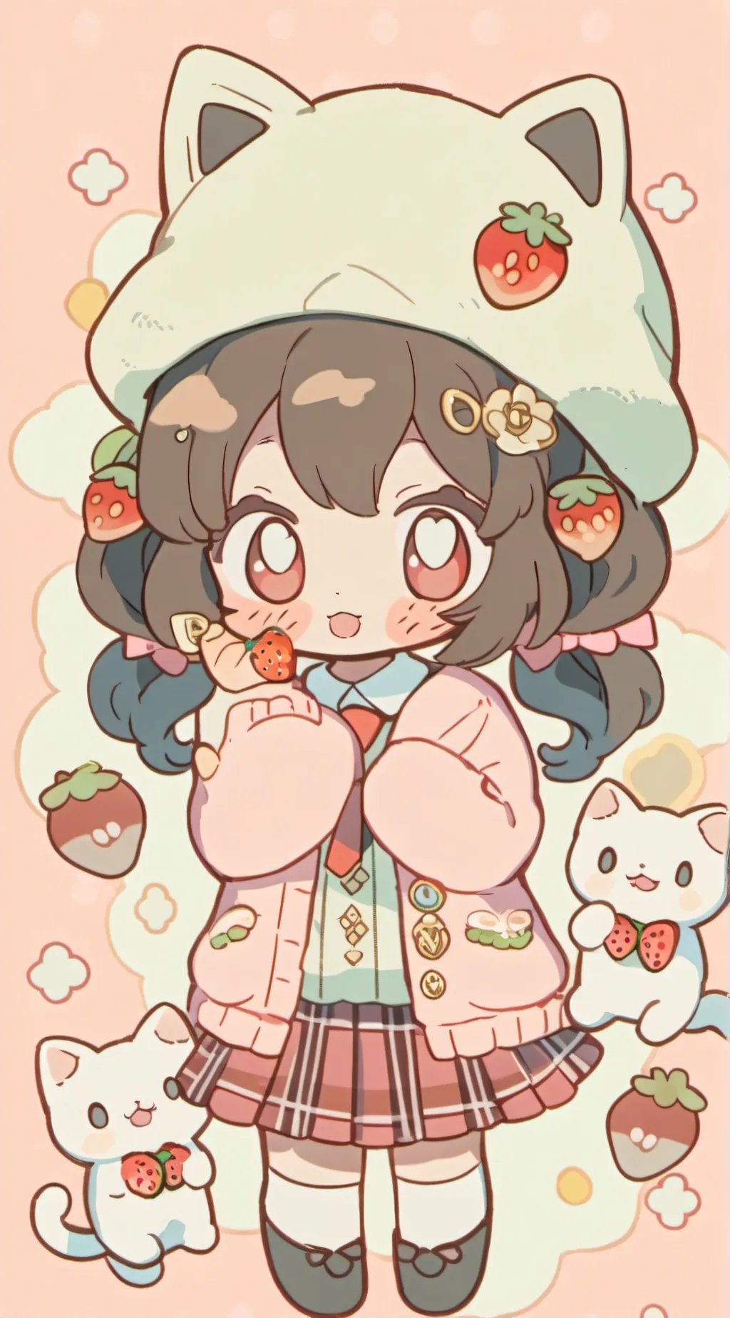 ai character: Hashira+maid dress background