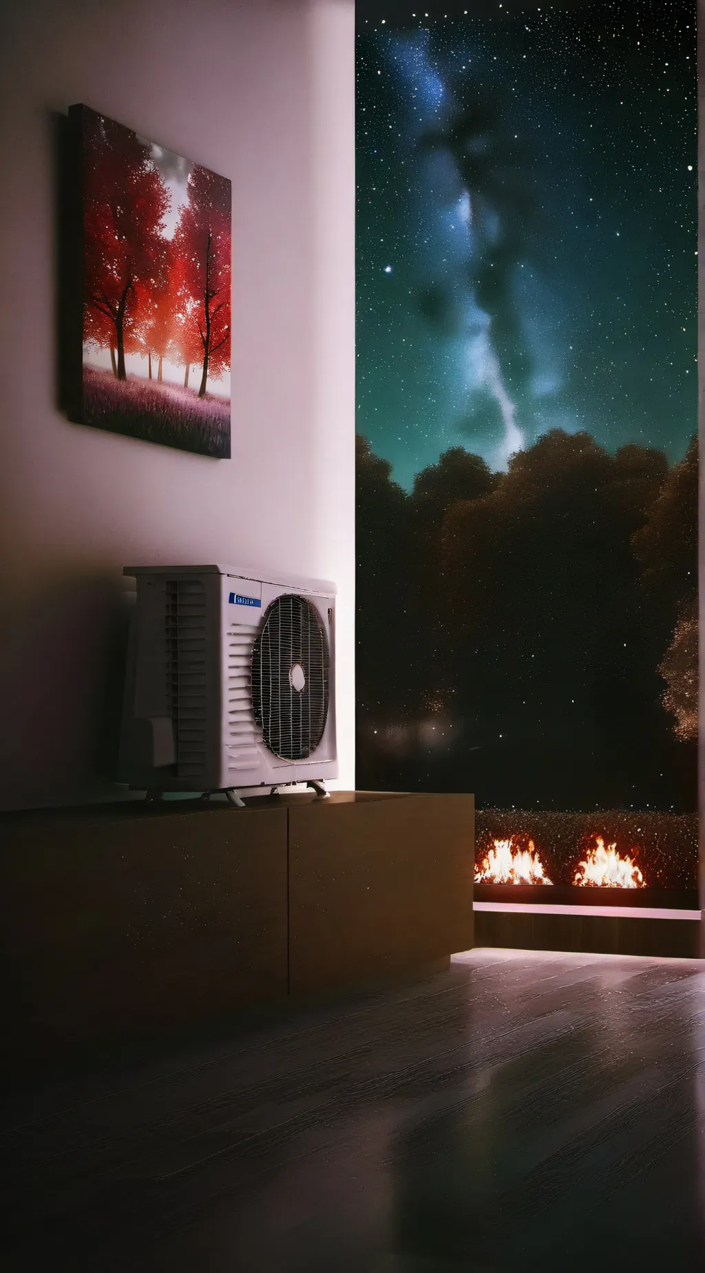 ai character: Air conditioner  background