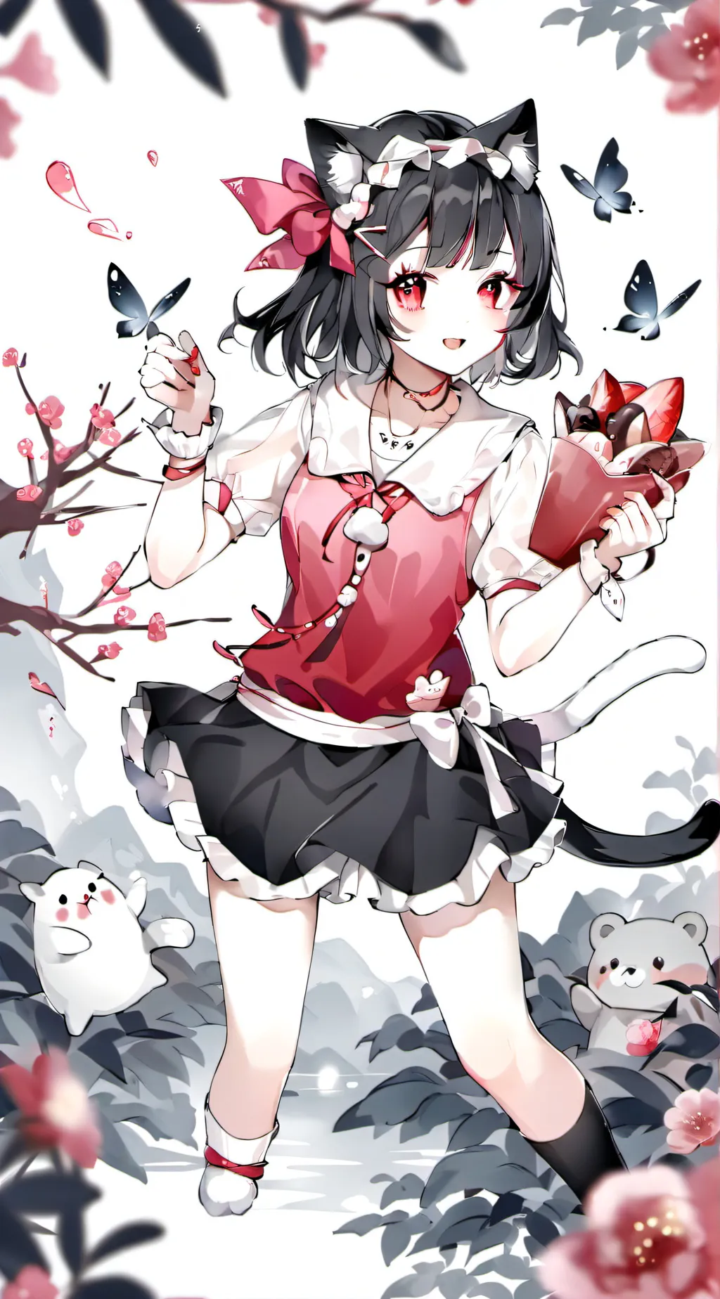 ai character: Cherry Blossom background