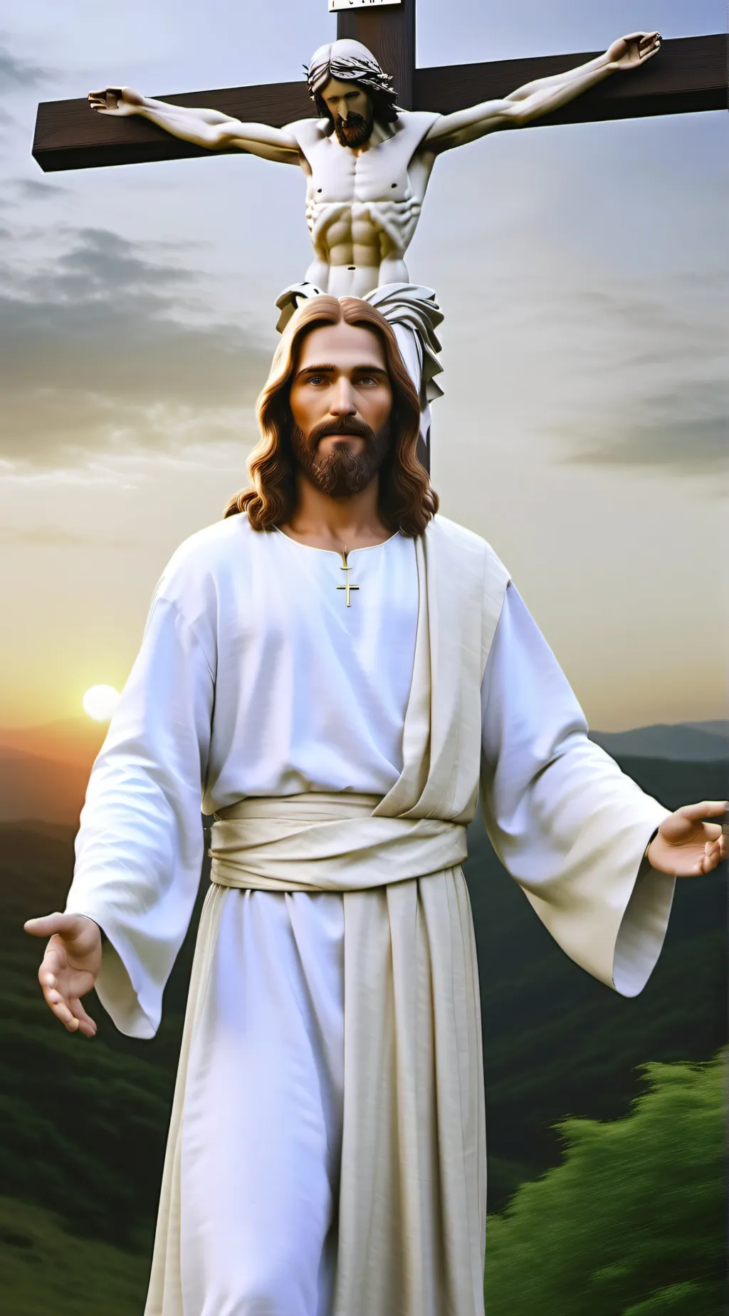 ai character: Jesus background