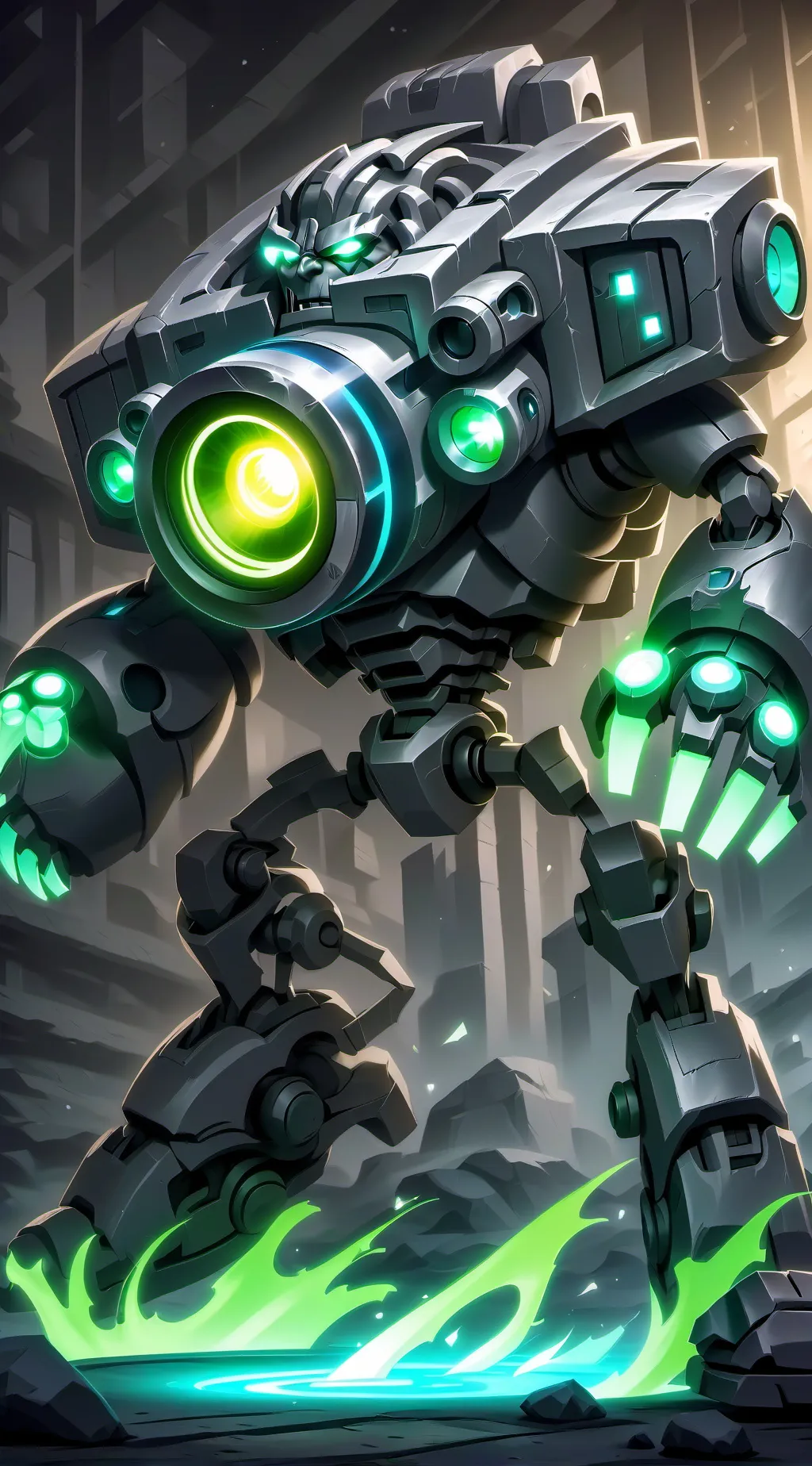 ai character: titan projectorman background