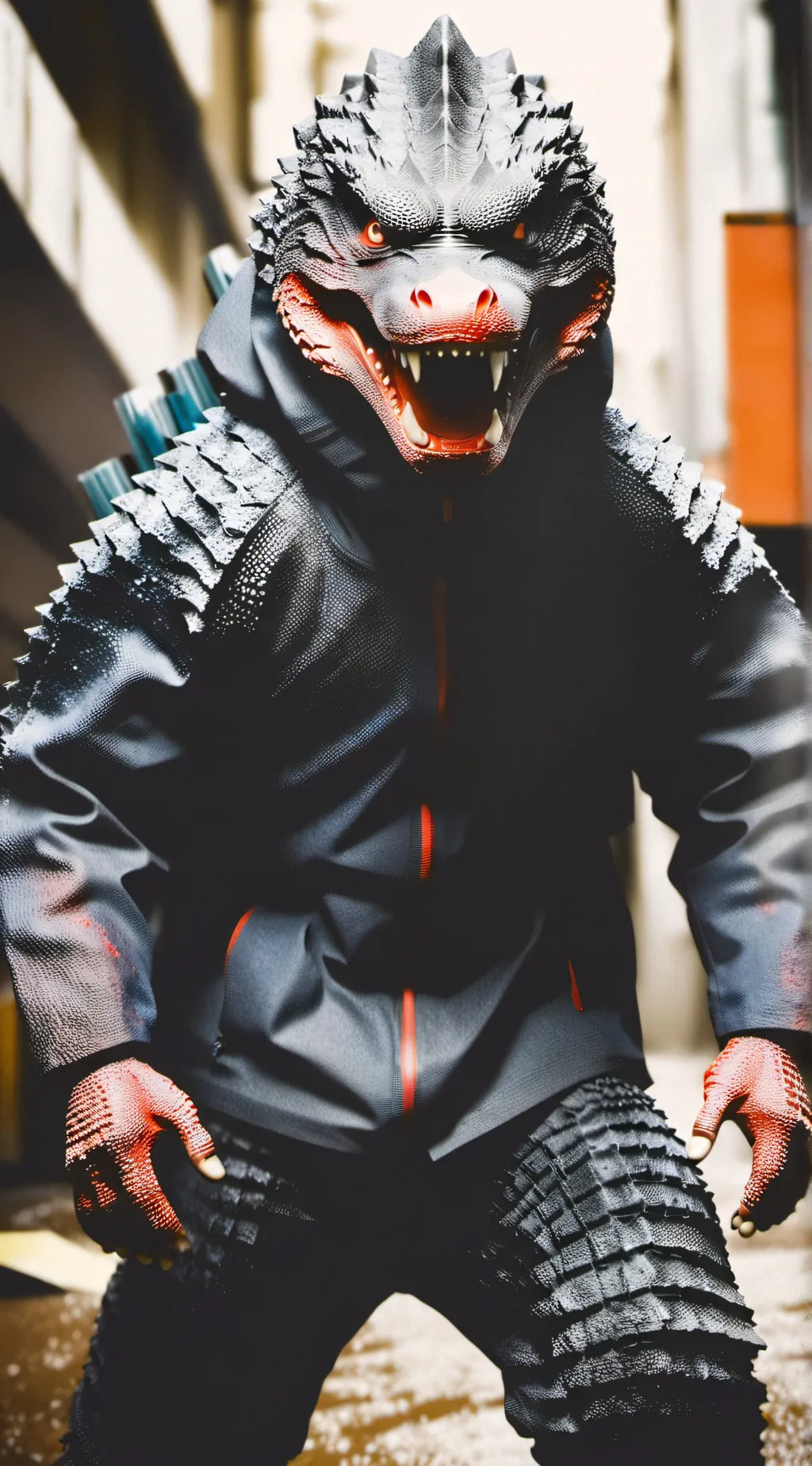 ai character: dragon man background