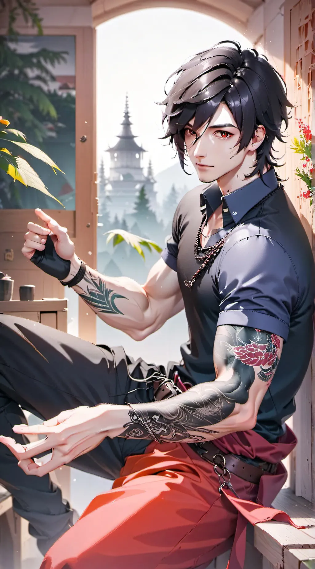 ai character: Cole  background