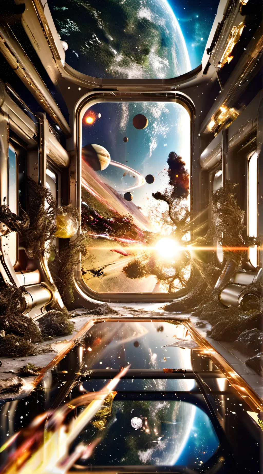 ai character: космос background