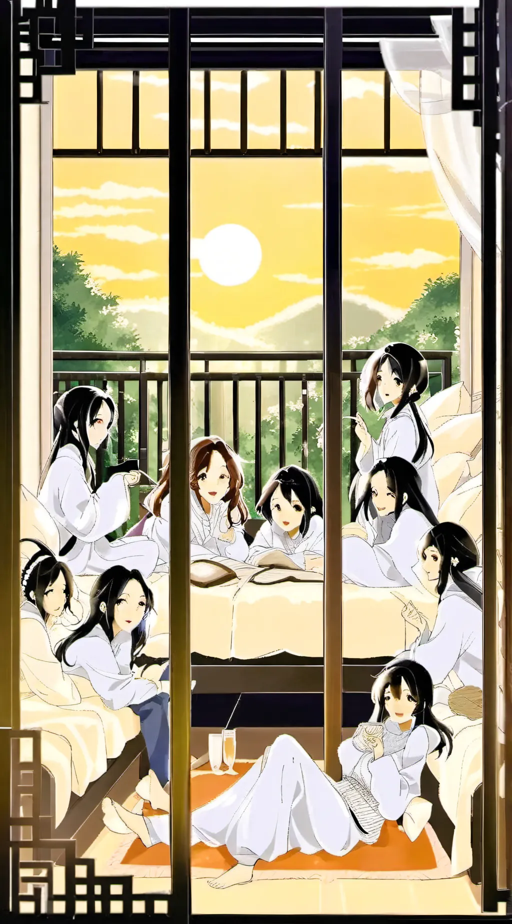 ai character: 10 girls background