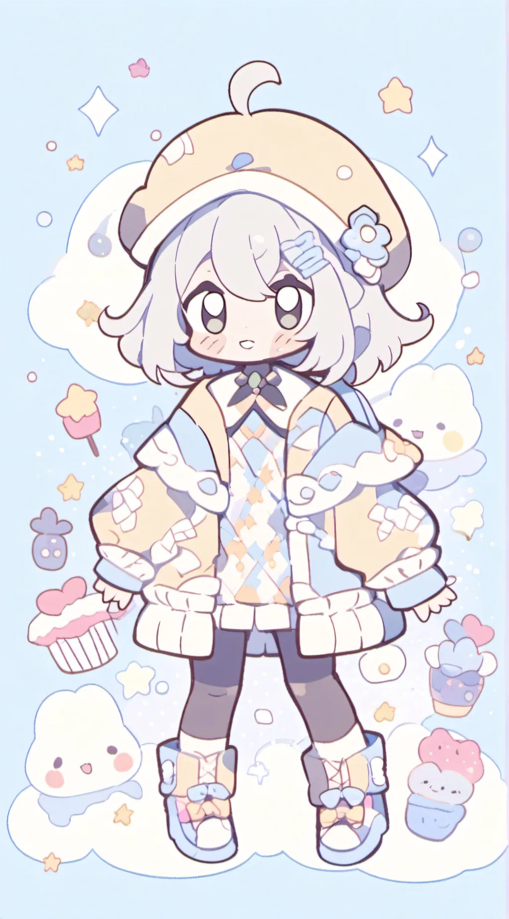 ai character: Baby Claire  background