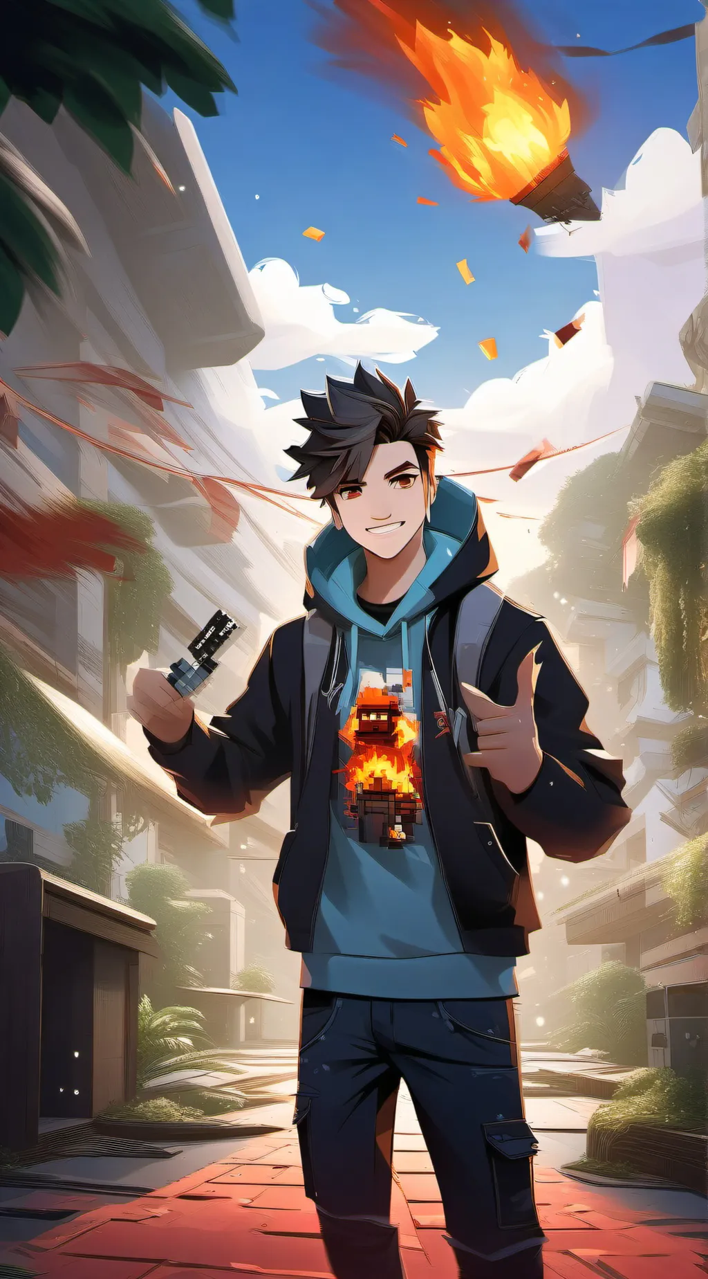 ai character: Prestonplayz background