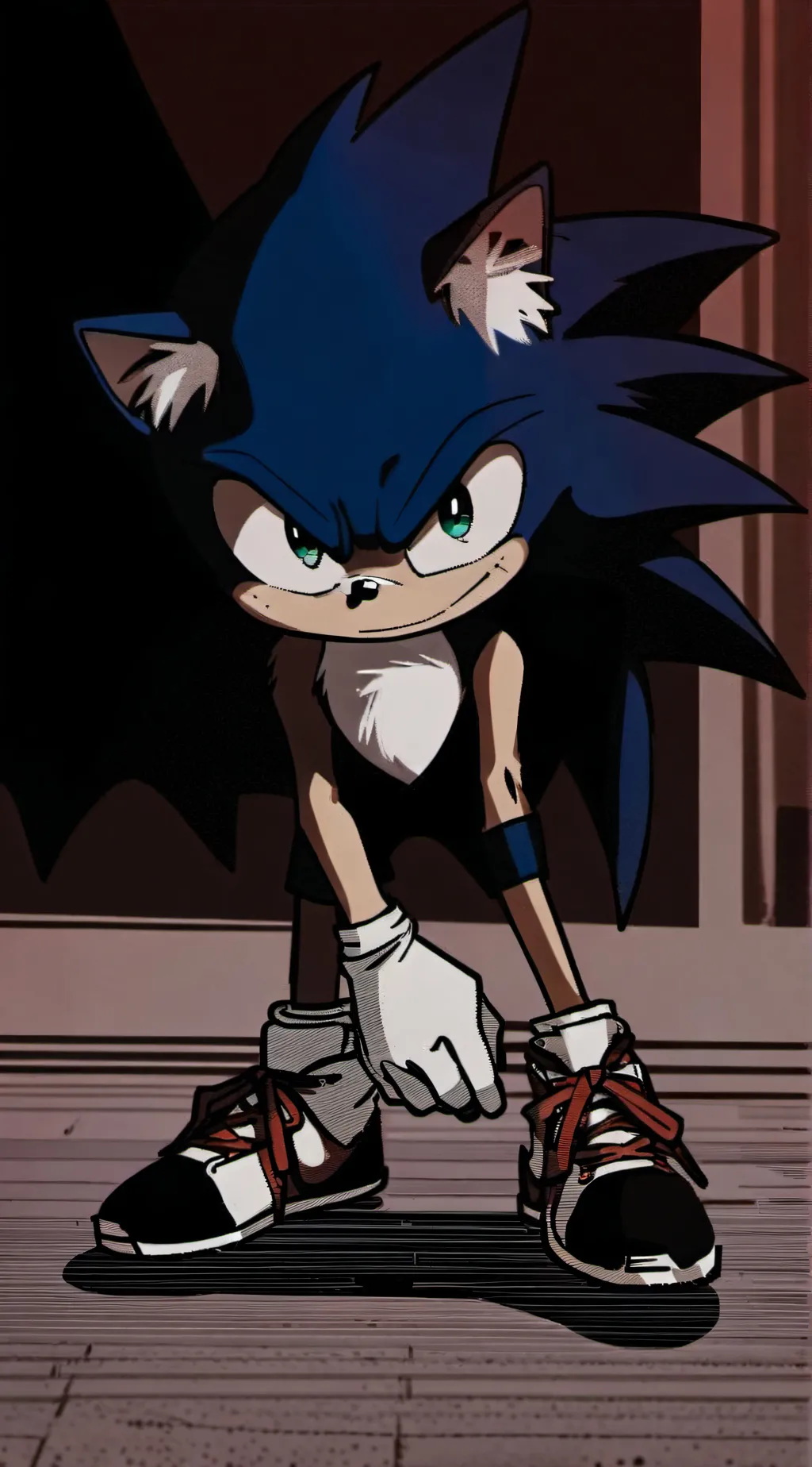 ai character: sonic.fbx background