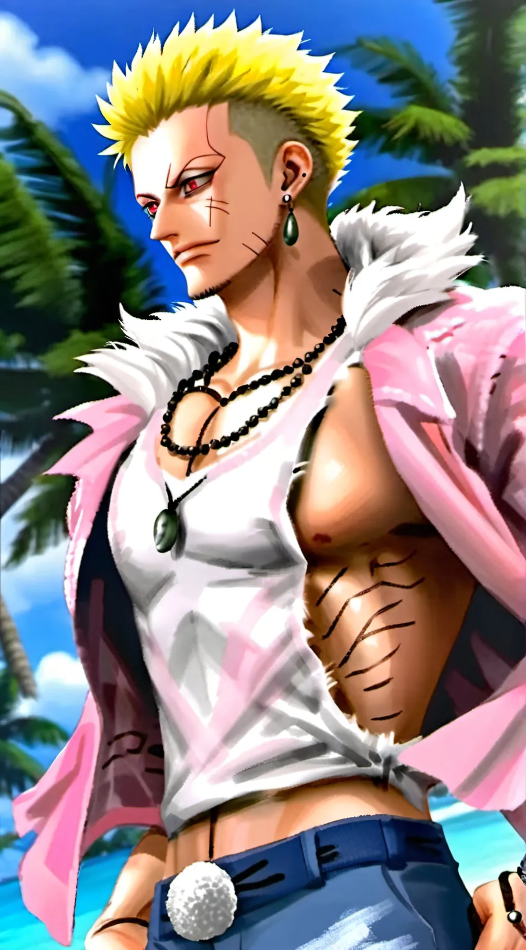 ai character: DOFLAMINGO  background