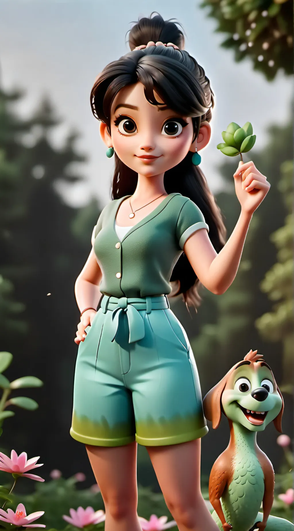 ai character: Katy  background