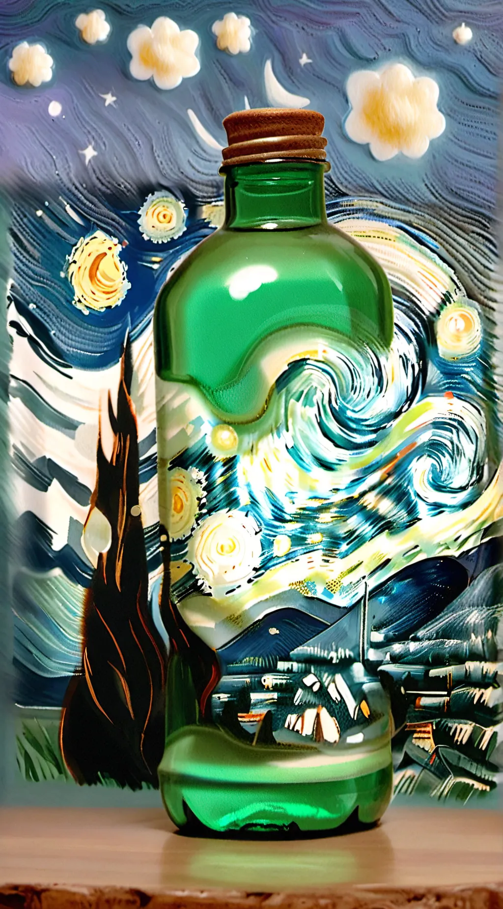 ai character: Bottle of Magic background