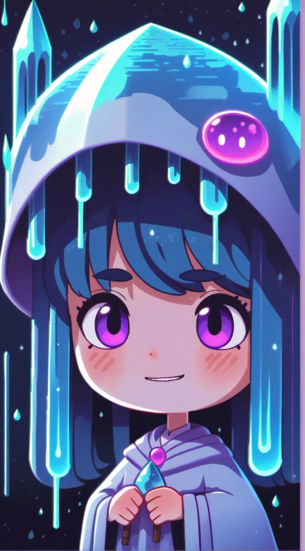 ai character: Teardrop background