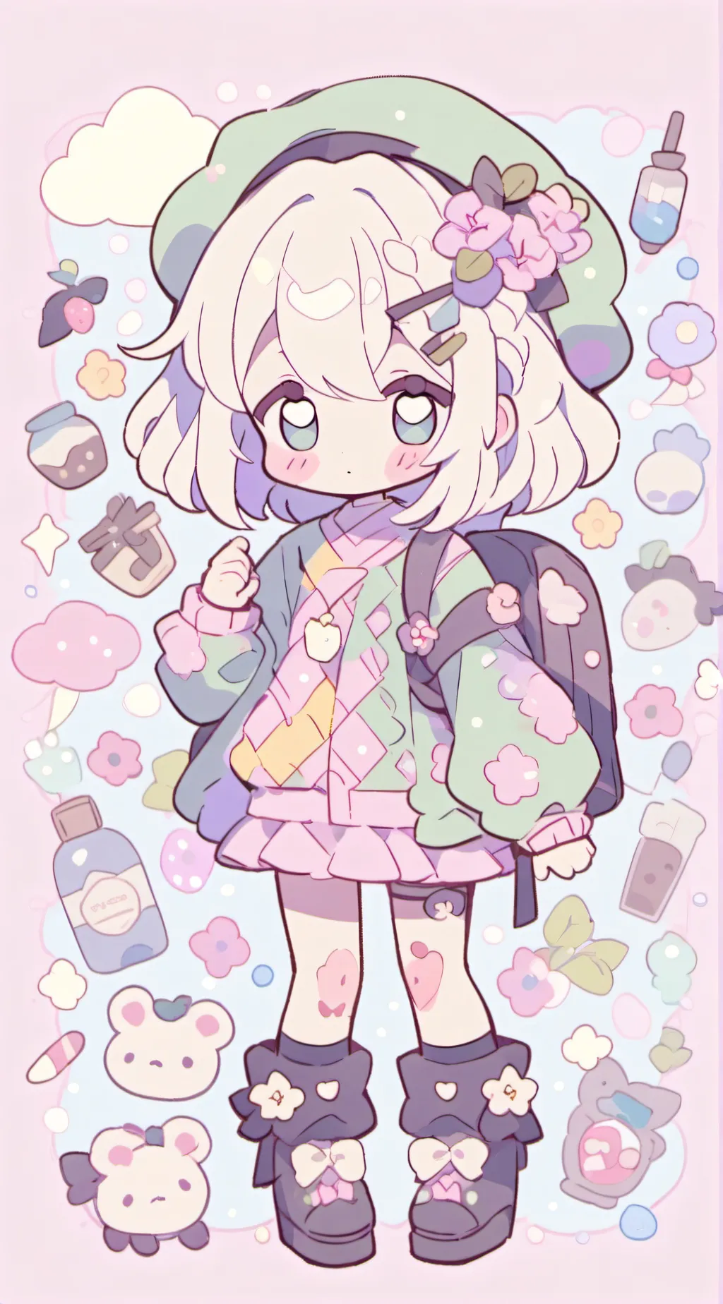 ai character: flattershy sopia background