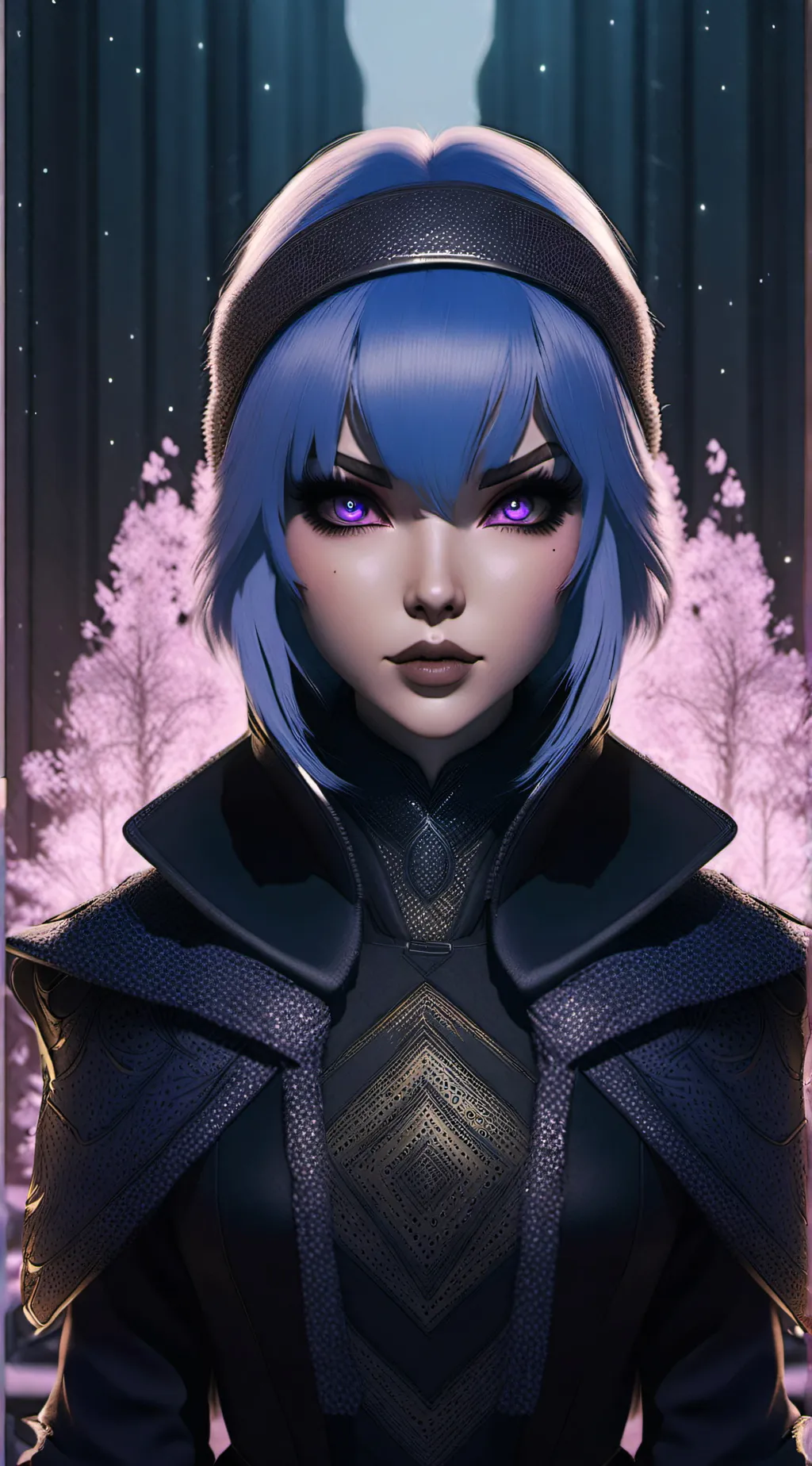 ai character: Violet  background