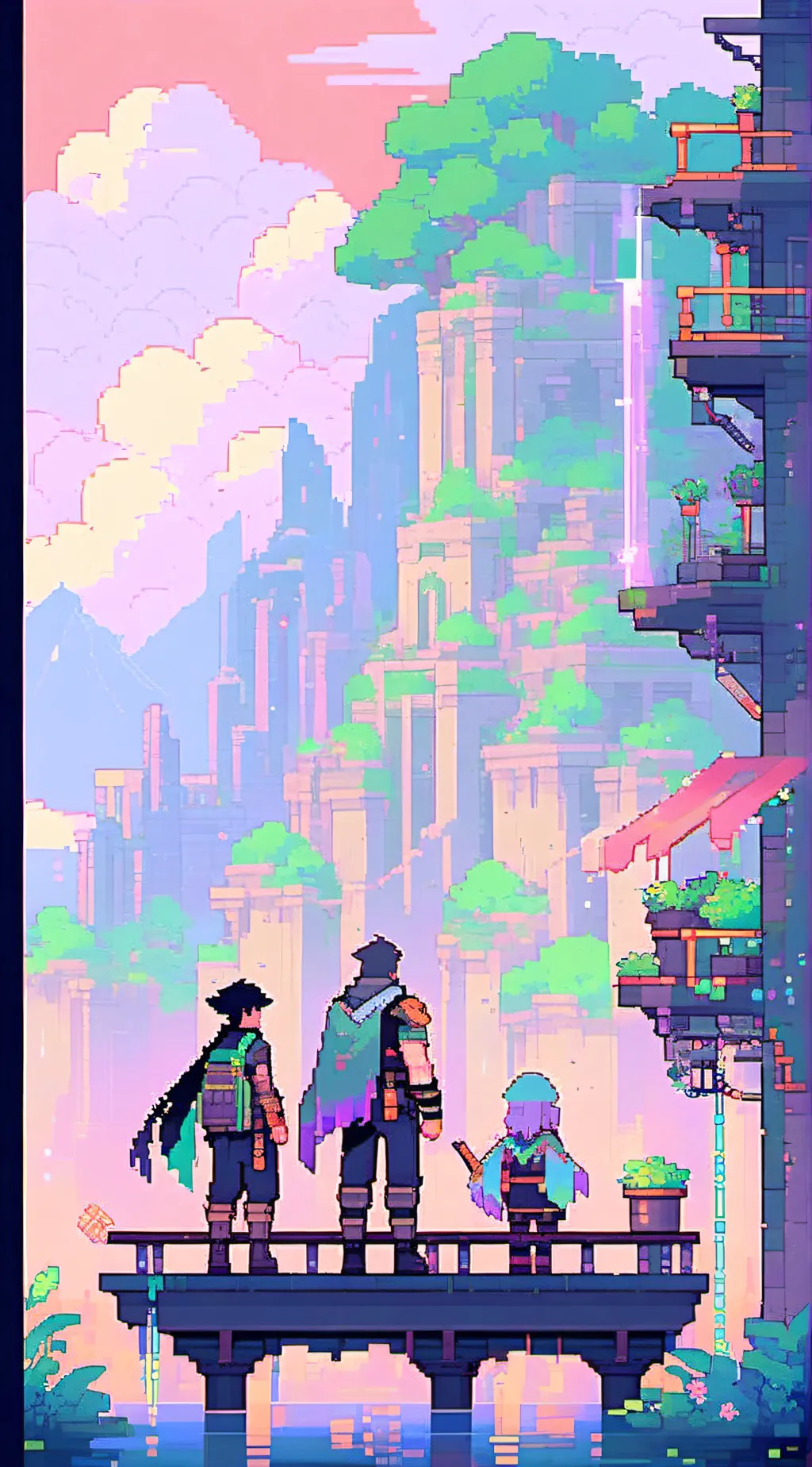 ai character: Titan trio  background