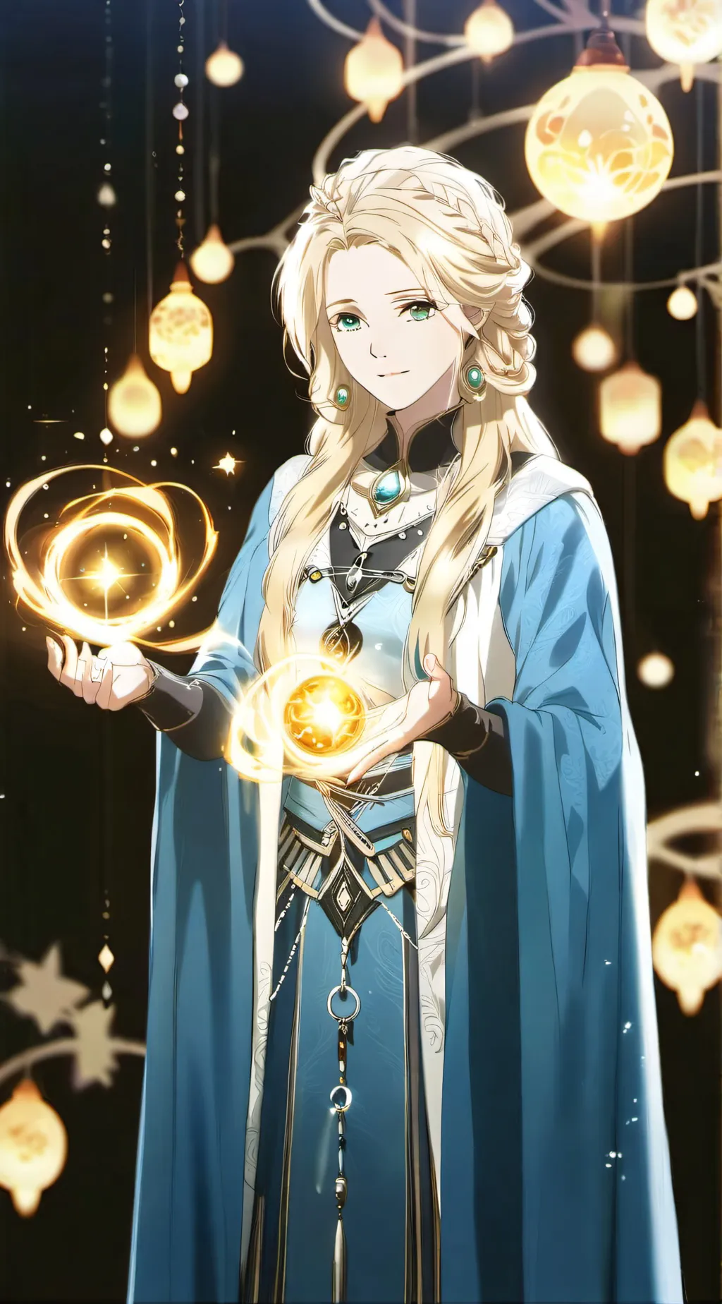 ai character: Aurora background