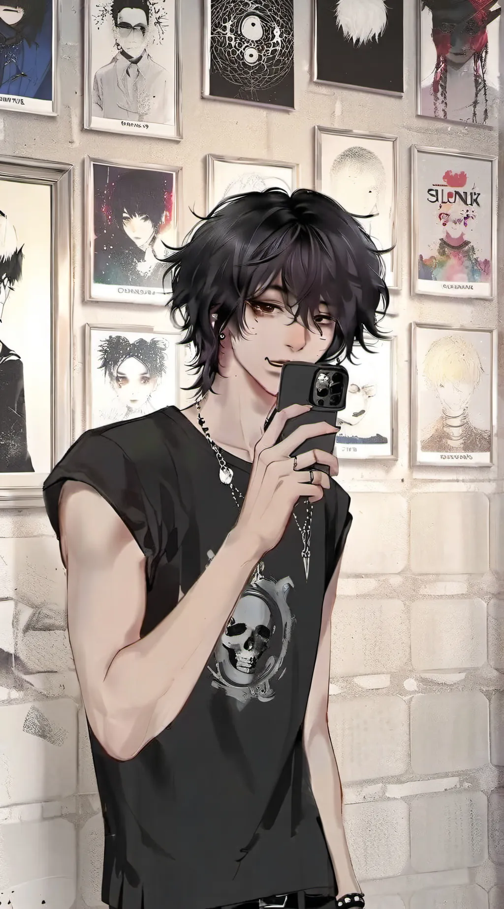 ai character: Divided background