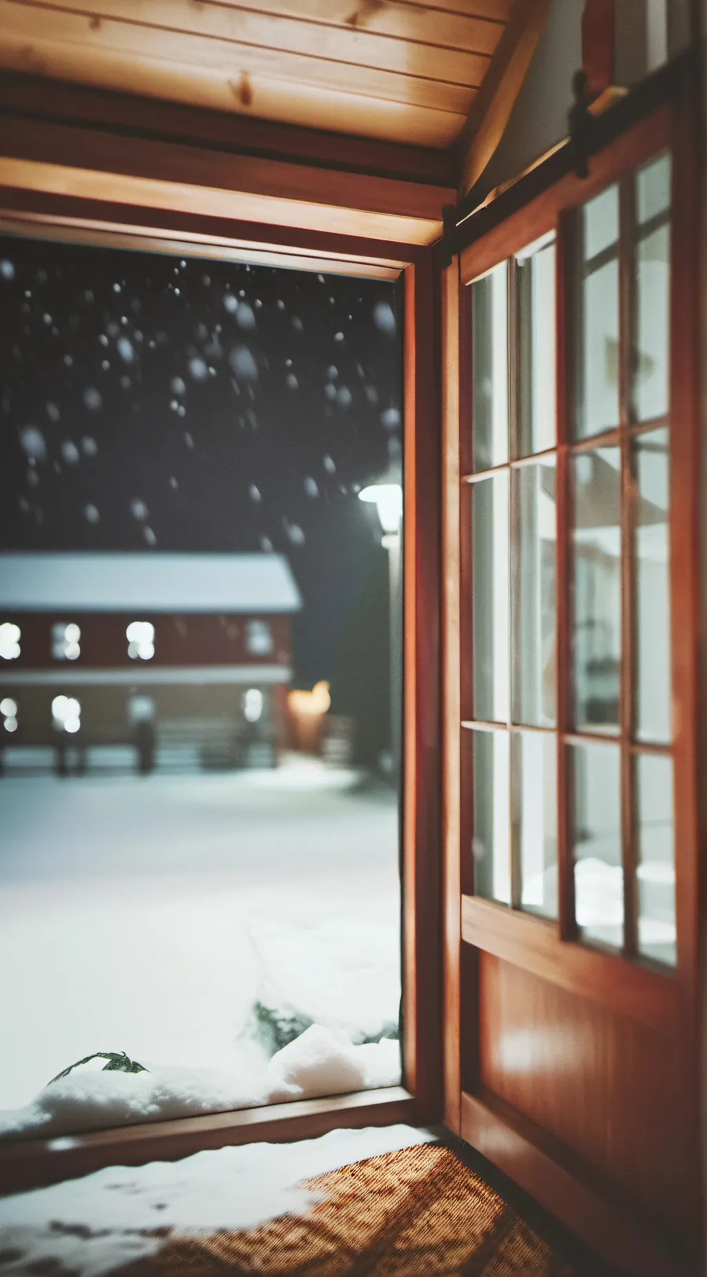 ai character: Snow Night background