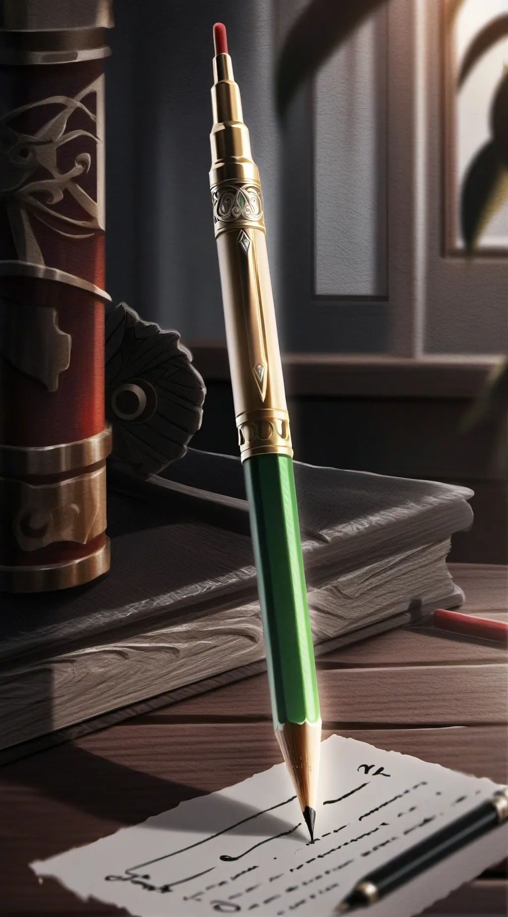 ai character: wish paper  background