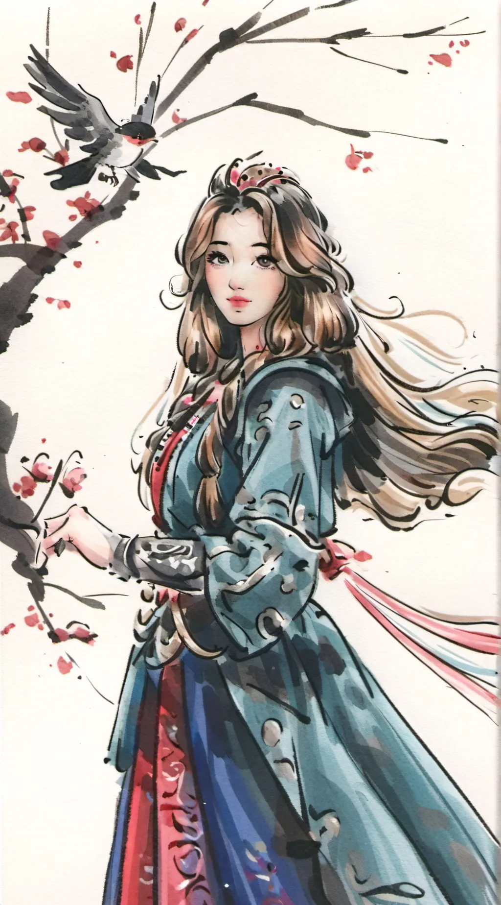 ai character: Violet  background