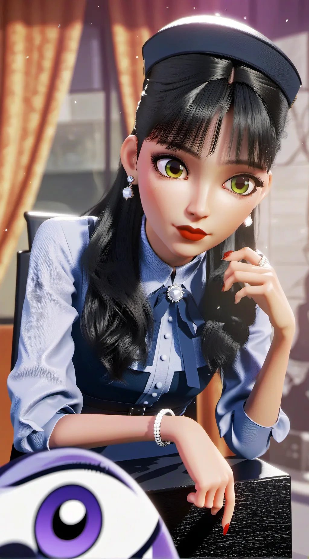 ai character: Lisa  background