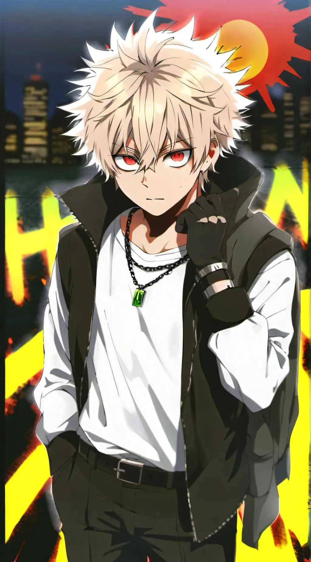 ai character: Bakugo  background