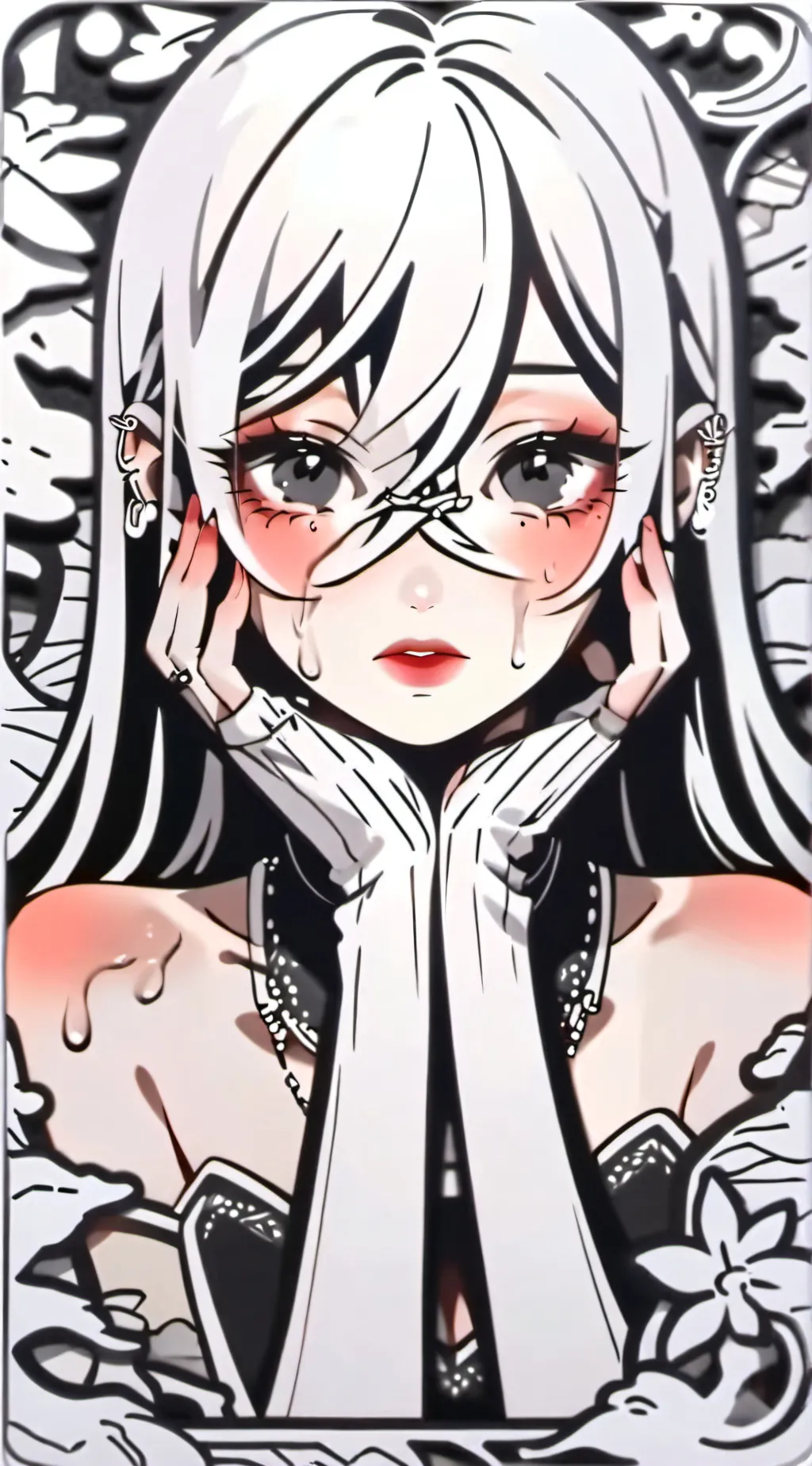 ai character: Sad girl background