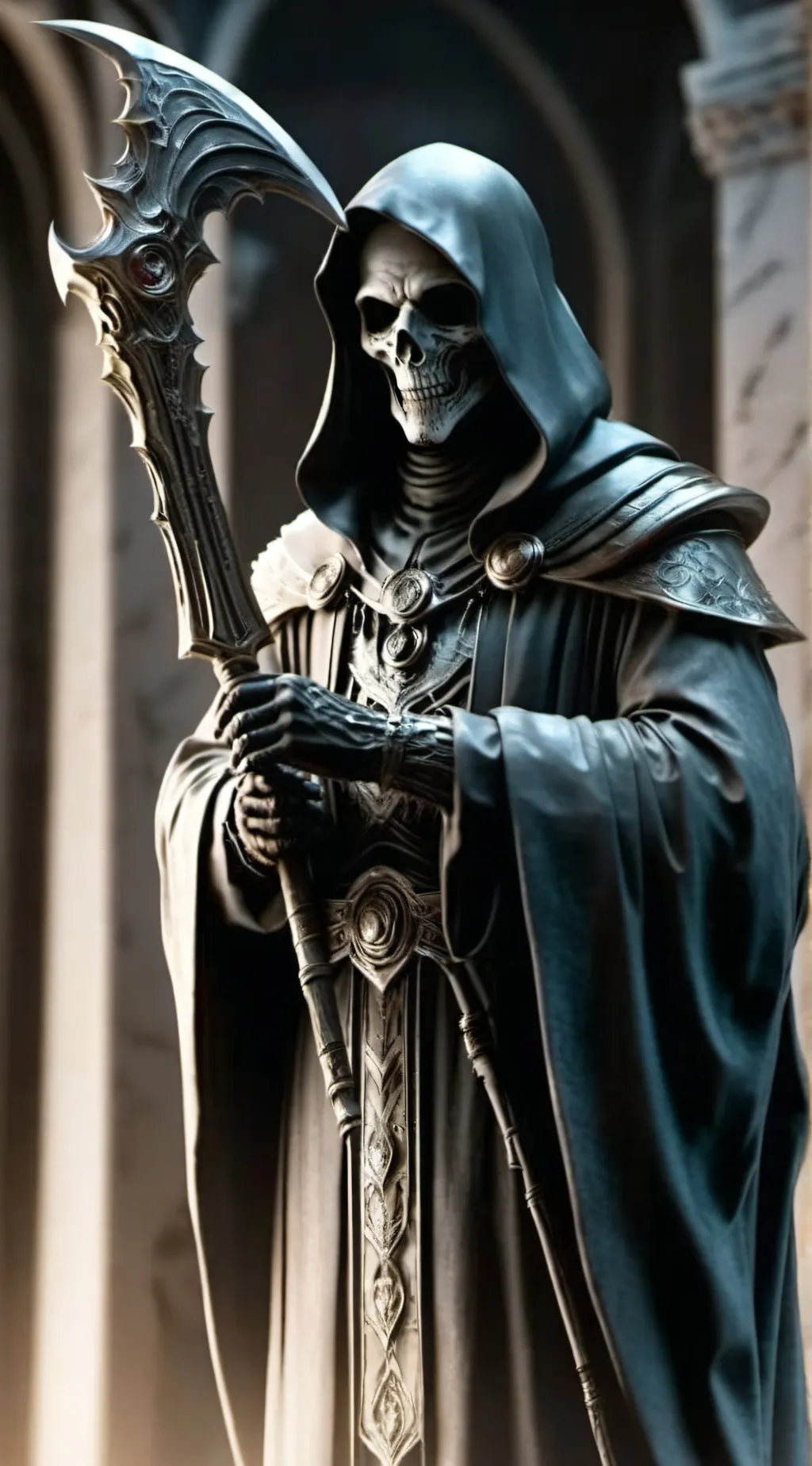 ai character: DEATH GRIM REAPER background