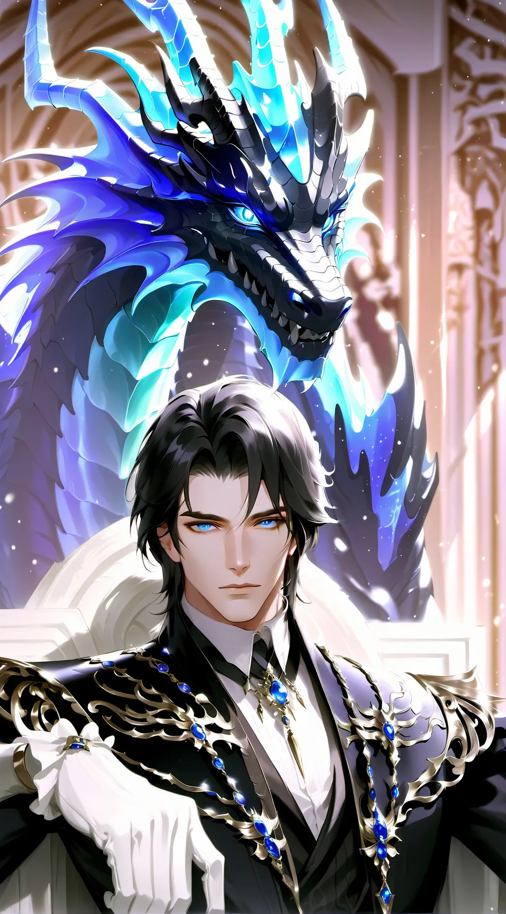 ai character: ✨🔹Solas Azure🔹✨ background