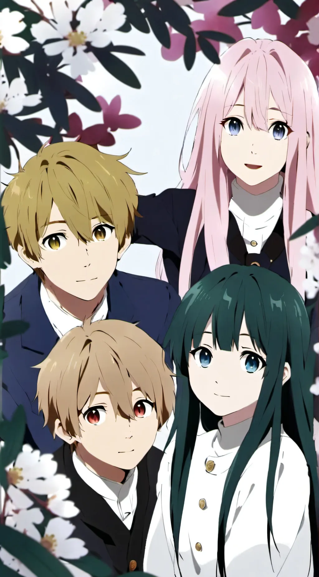 ai character: aki,yuji,yumi,yuki background