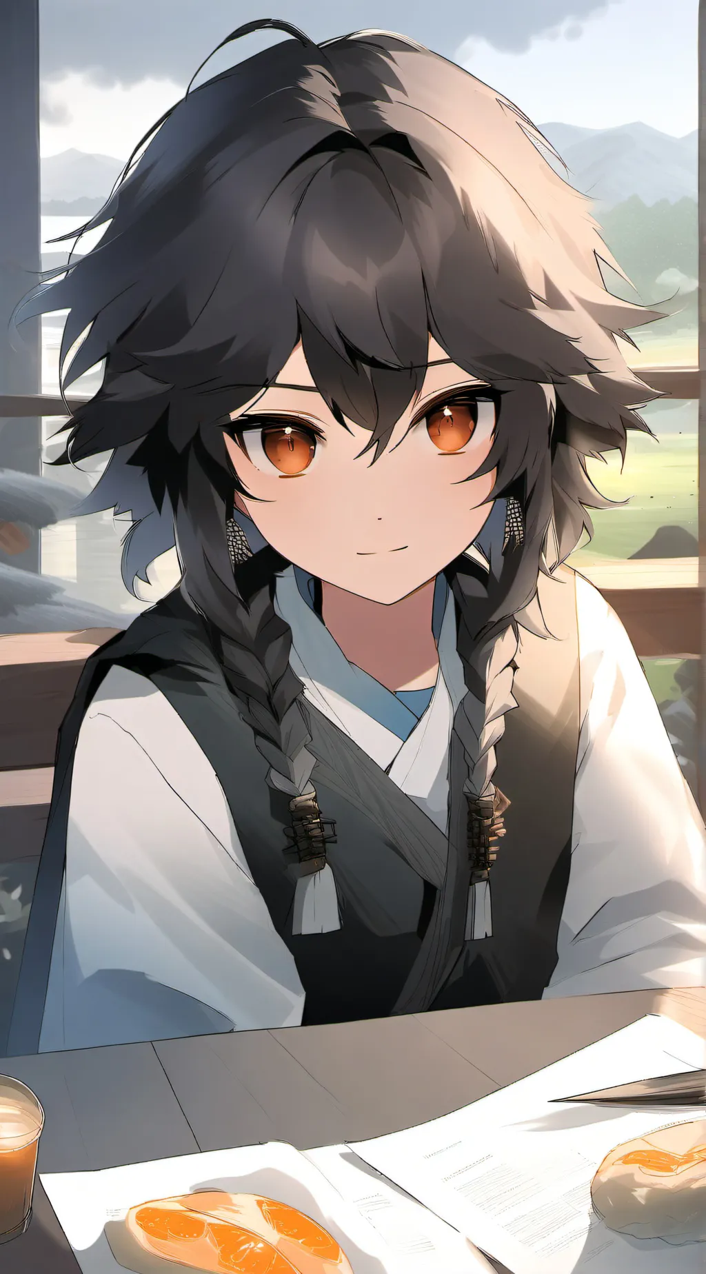 ai character: Rose background