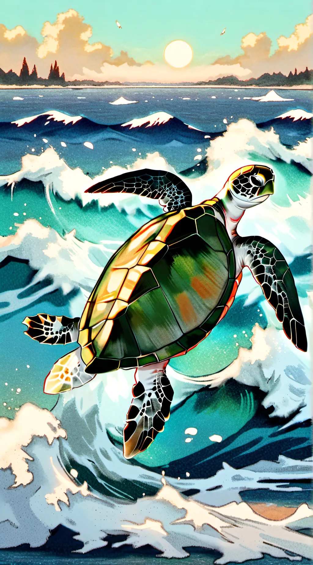 ai character: turtle background