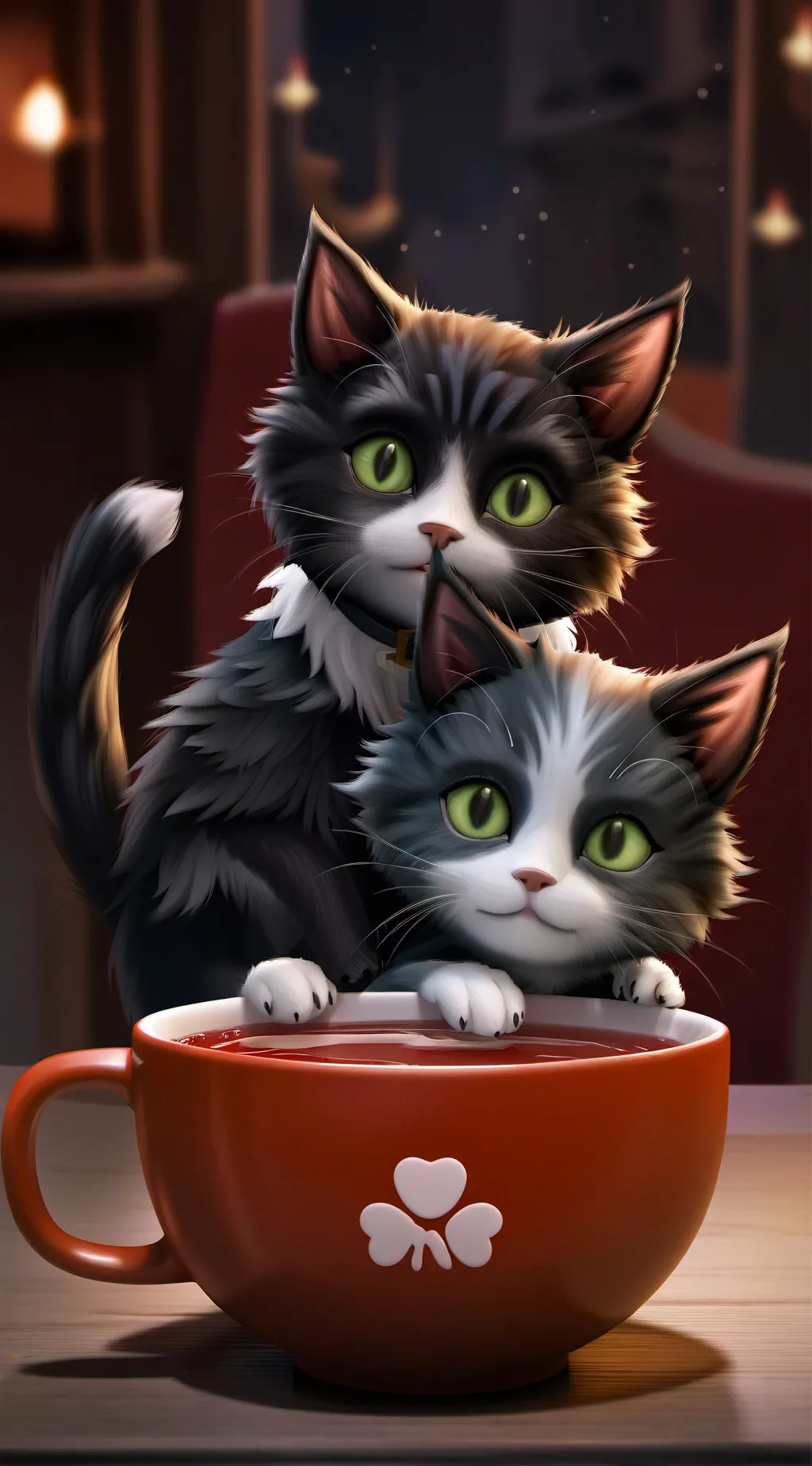 ai character: puffy and duffy :) background