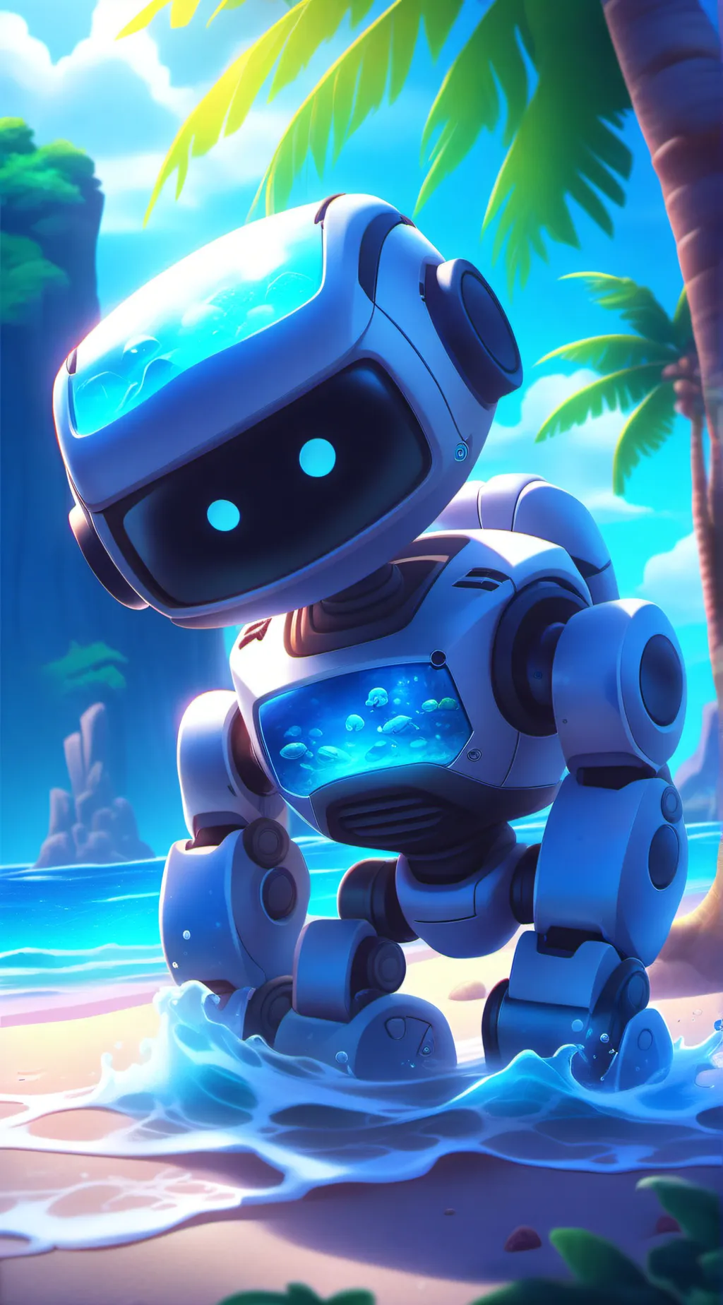 ai character: Wild robot background