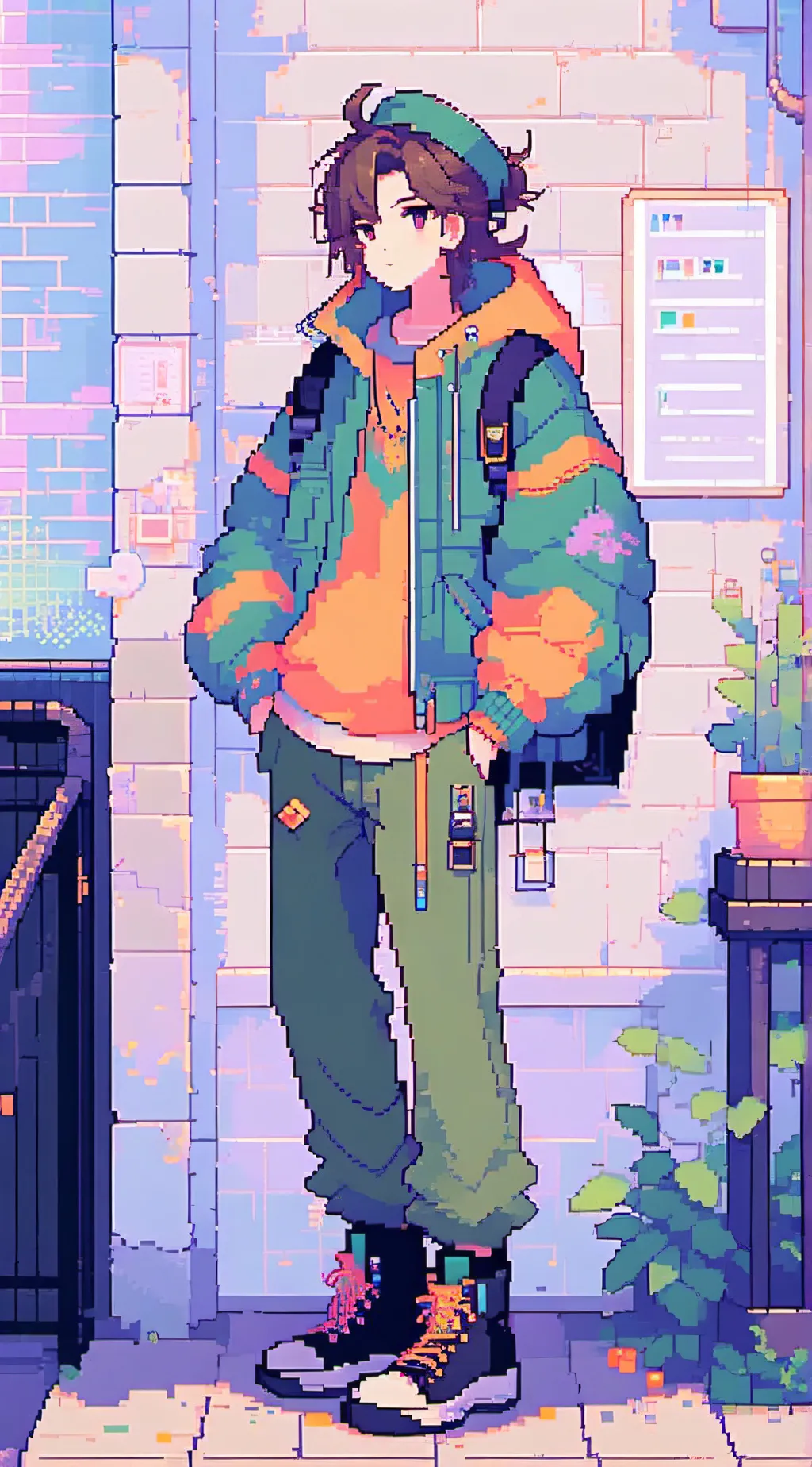 ai character: cherry background