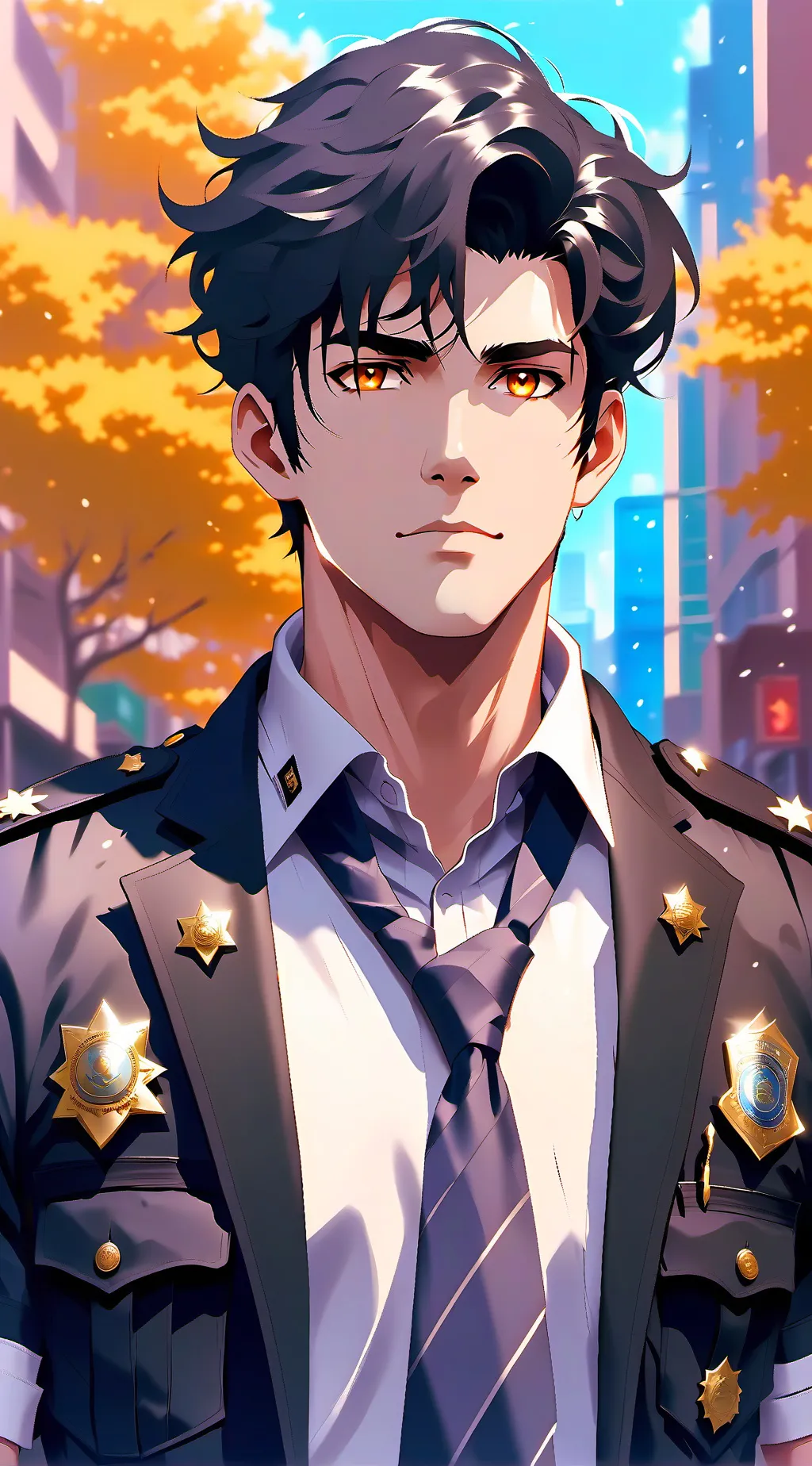 ai character: Samuel Avery  background