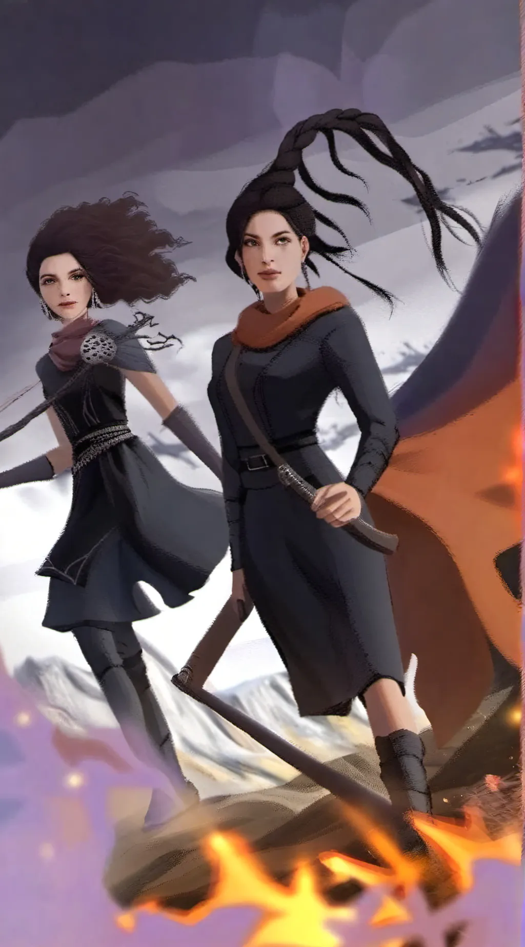 ai character: Trio woman background