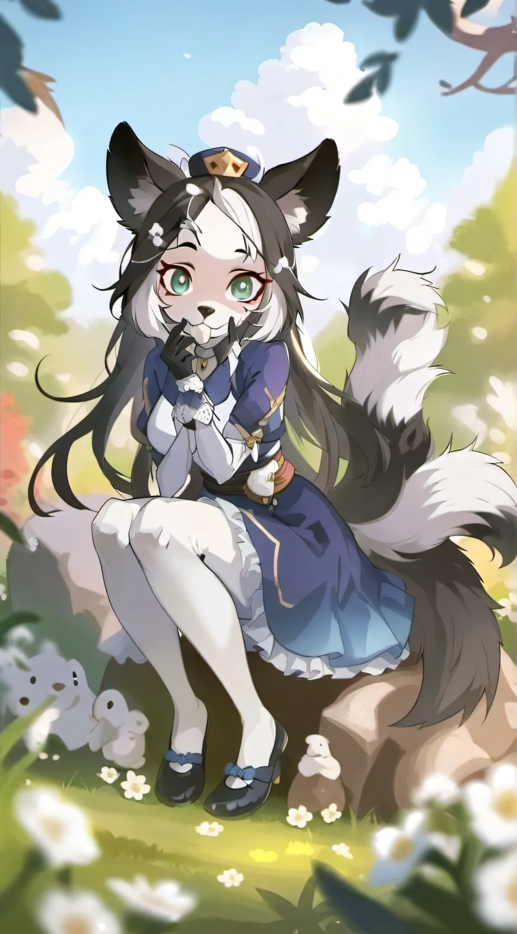 ai character: Yuna the skunk background