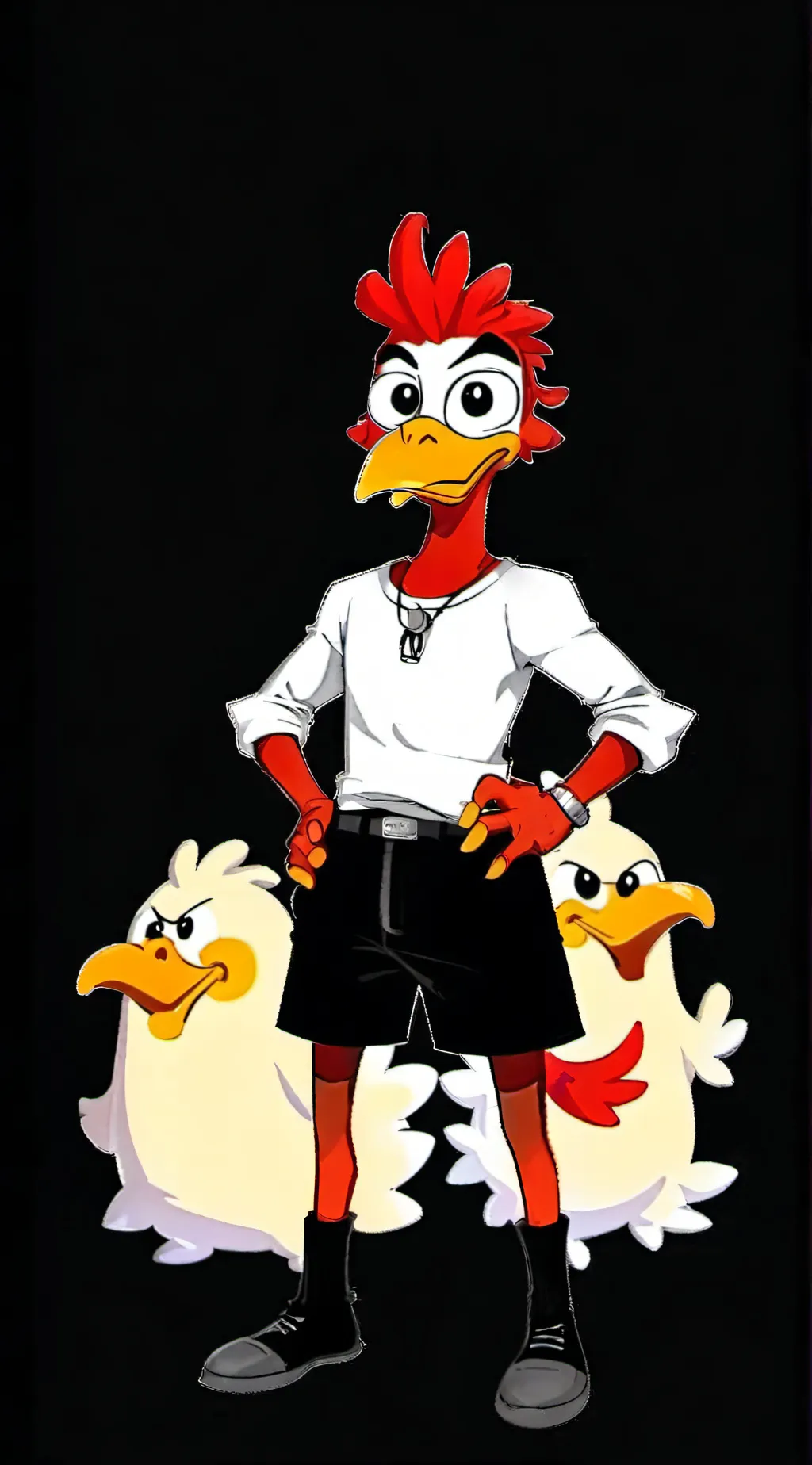 ai character: Clucky  background