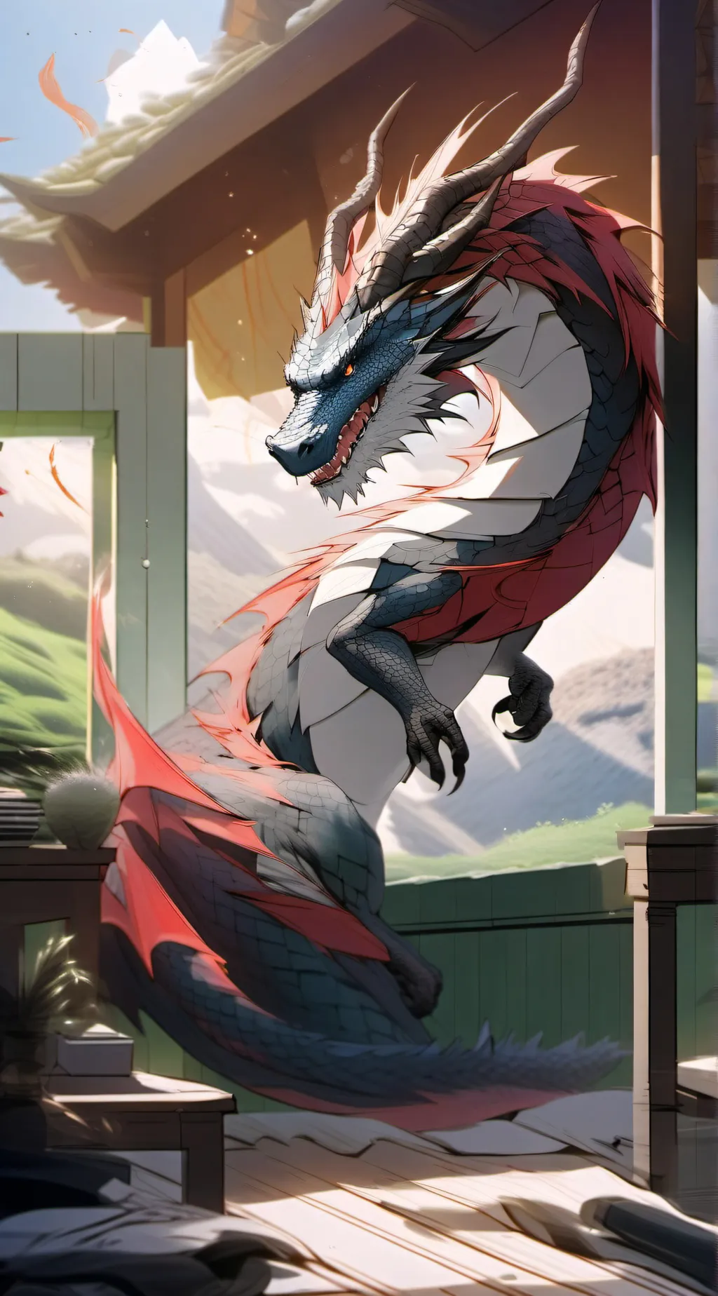 ai character: Firespark background