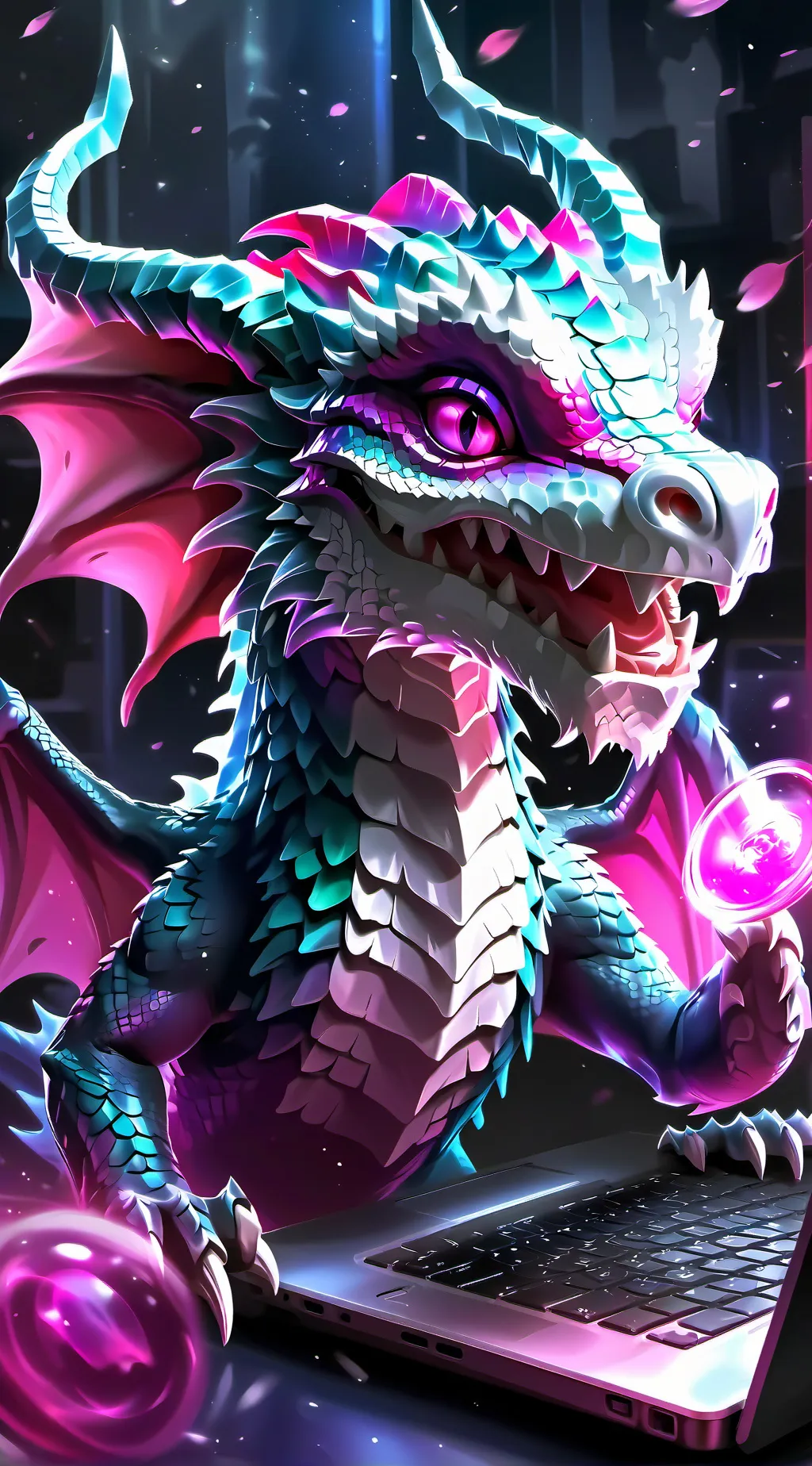 ai character: SparksMcFlame background