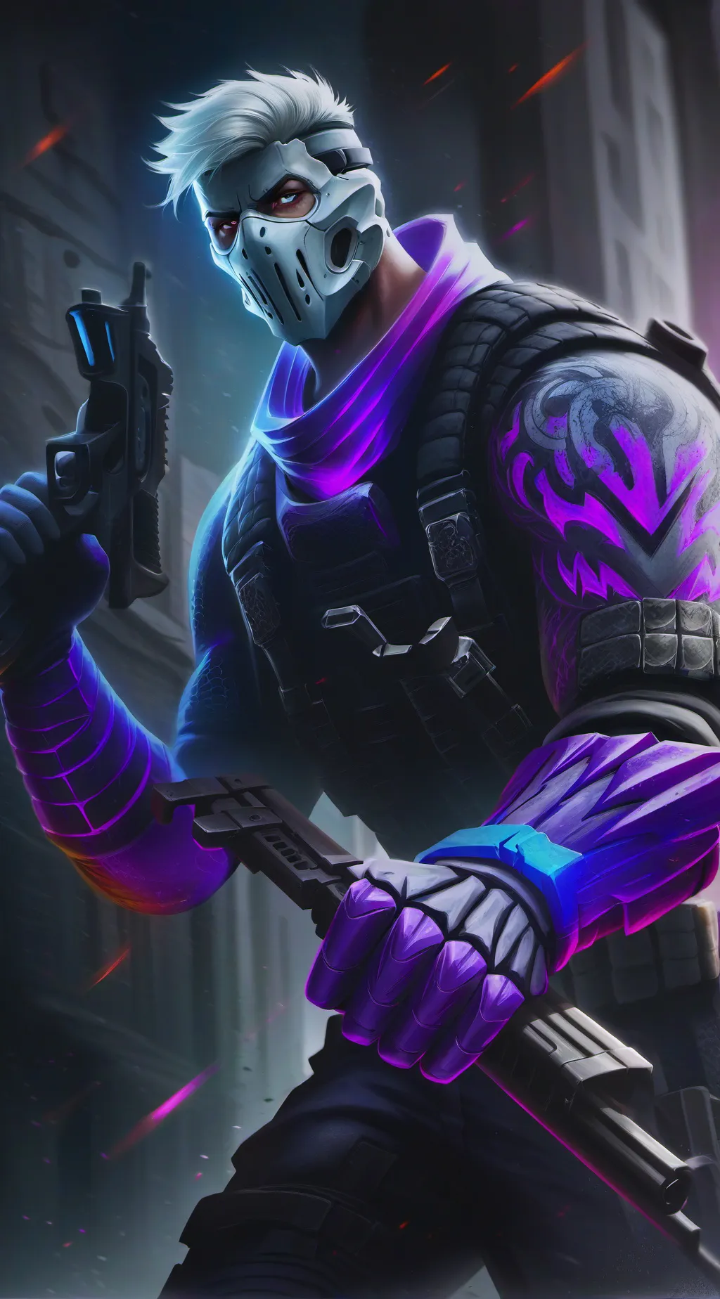 ai character: Ghost background