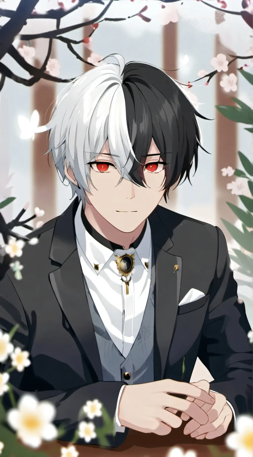 ai character: snow background