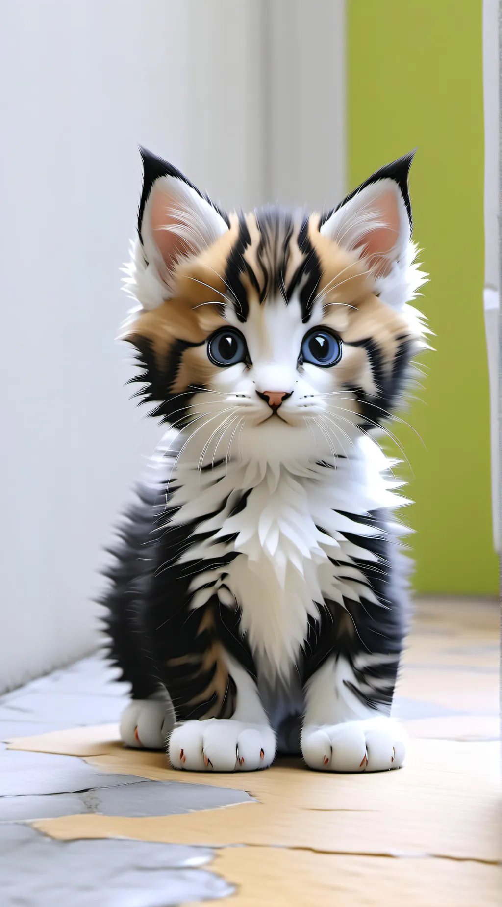 ai character: Vary ugly kitten background