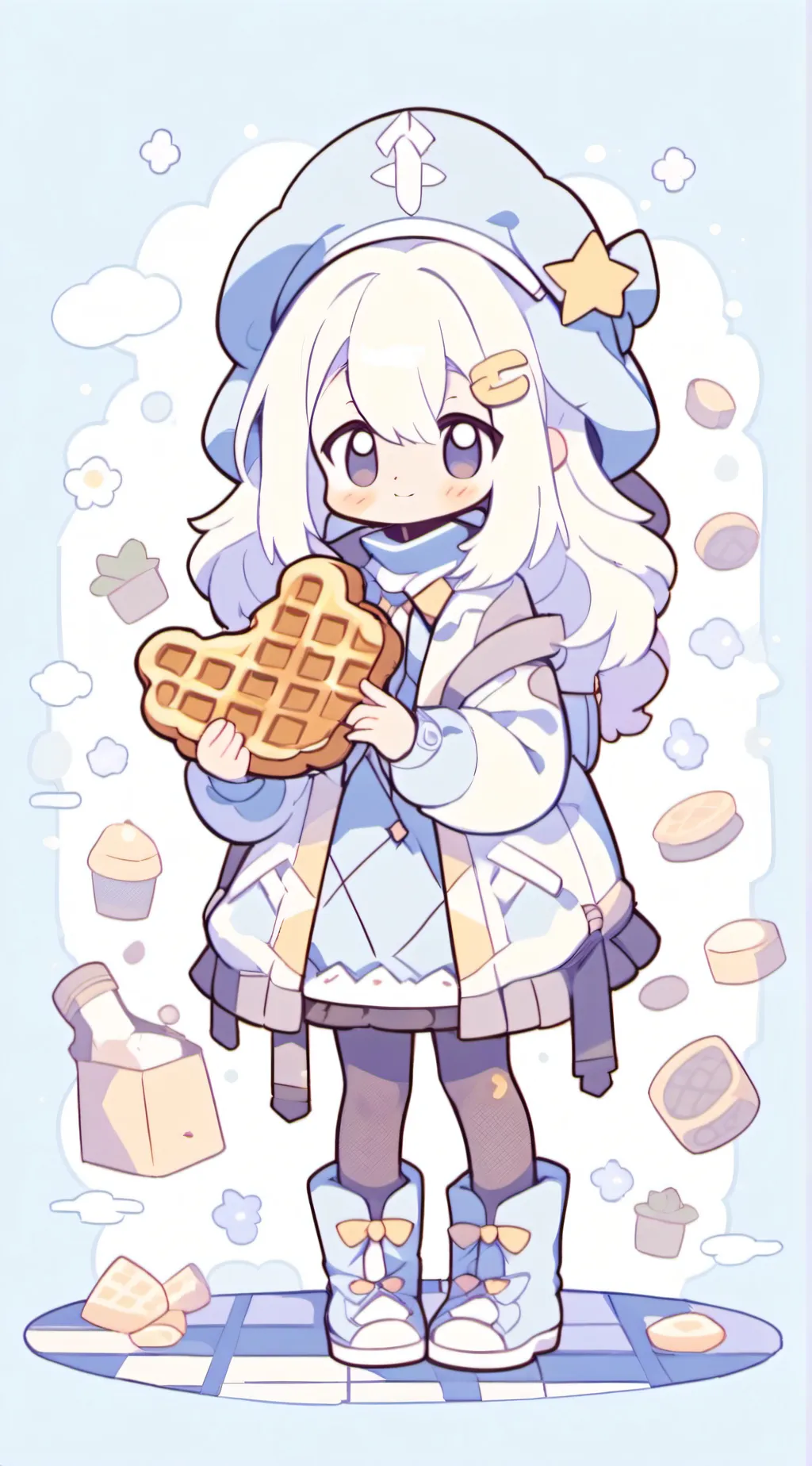 ai character: Wendy Waffle Girl background