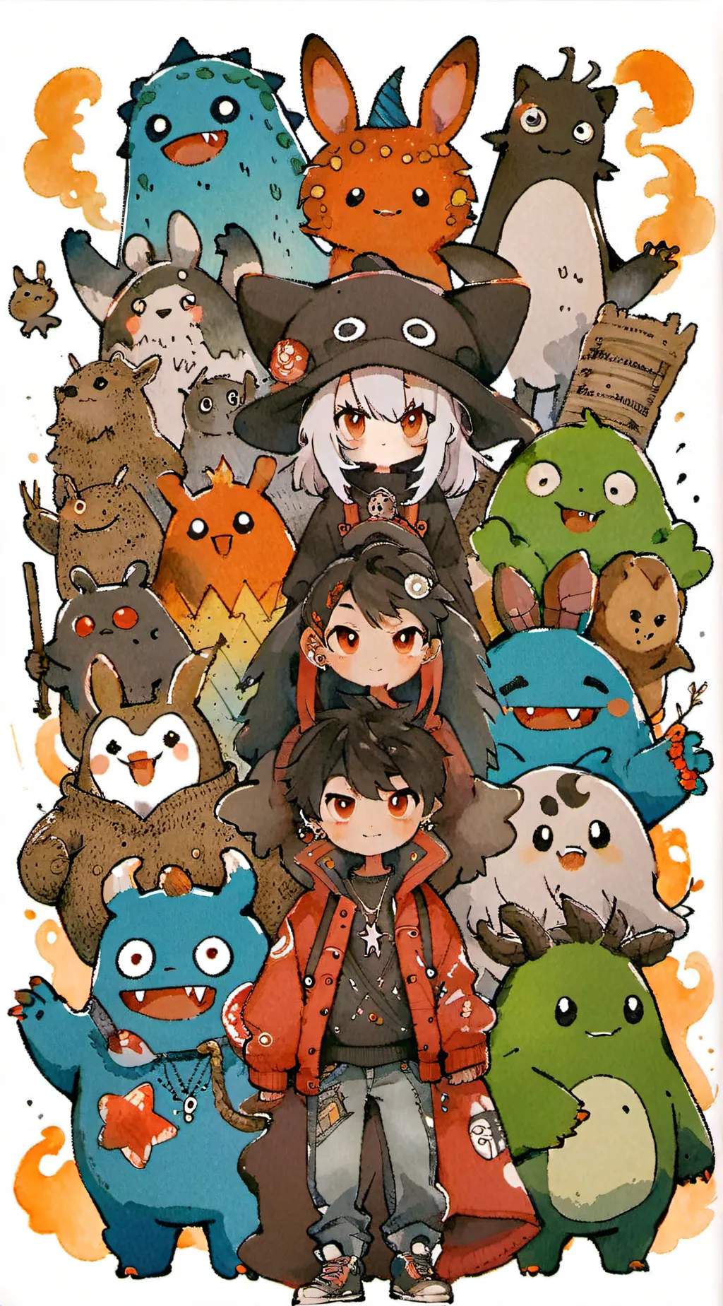 ai character: Super monsters background