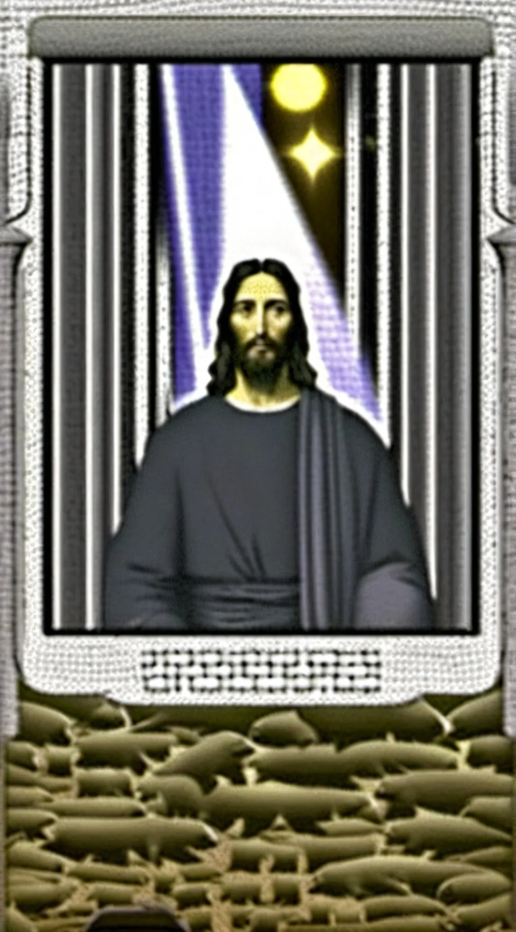 ai character: pearly gates test background