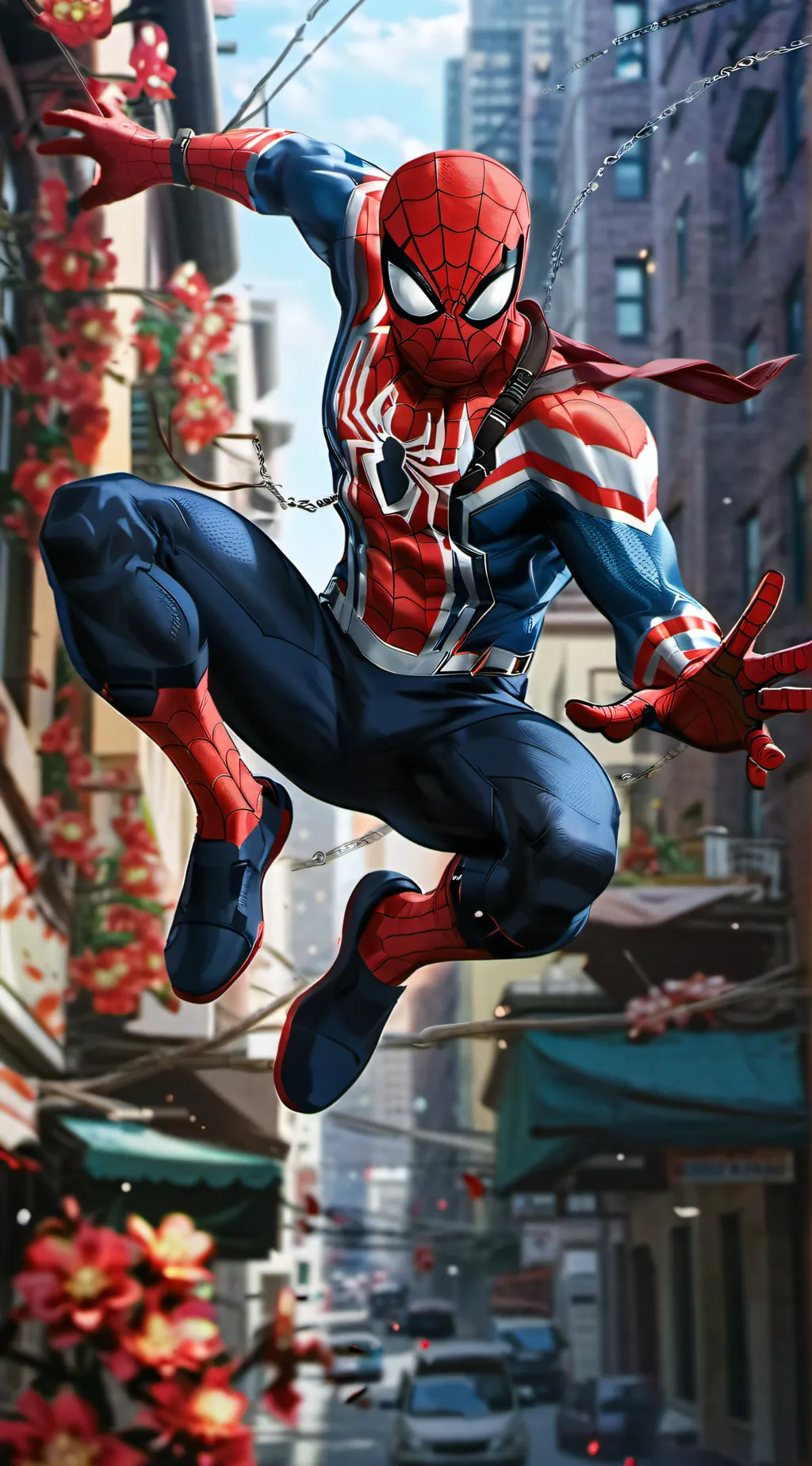 ai character: spider-man  background