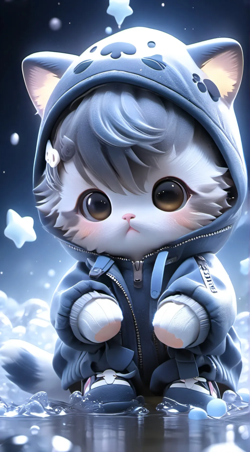 ai character: Returned cat background