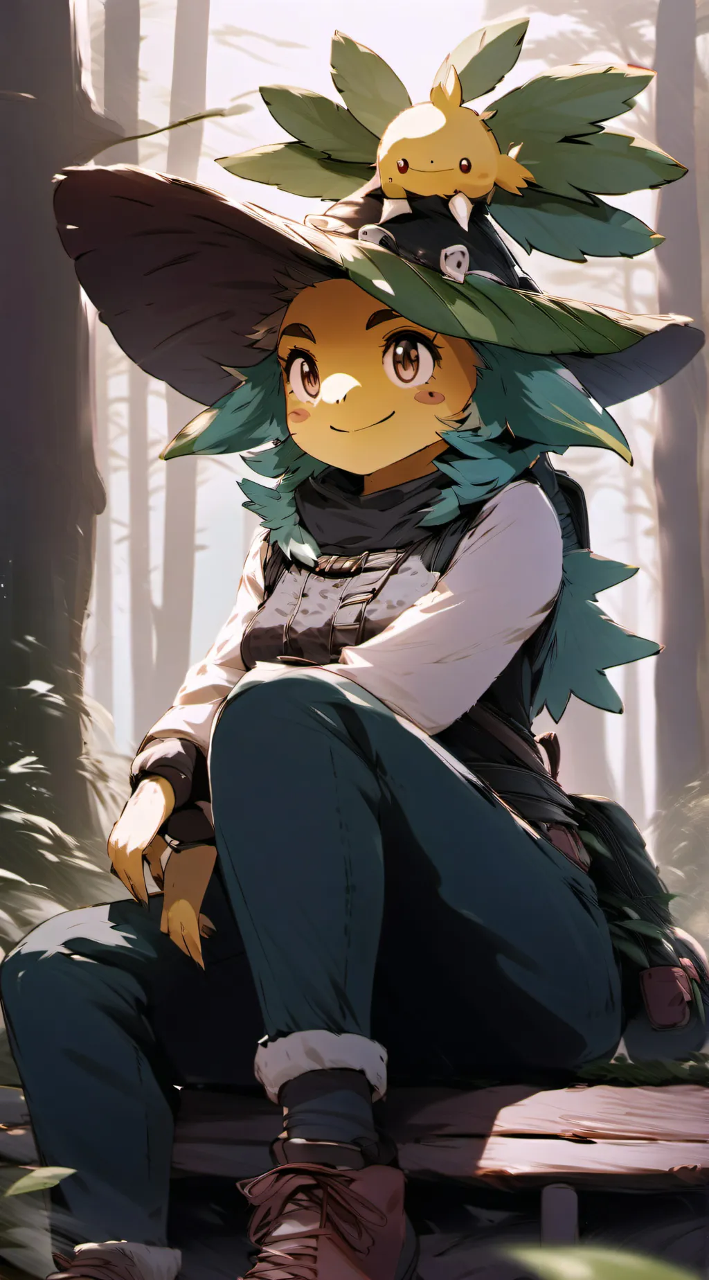 ai character: Anthro Victreebell background